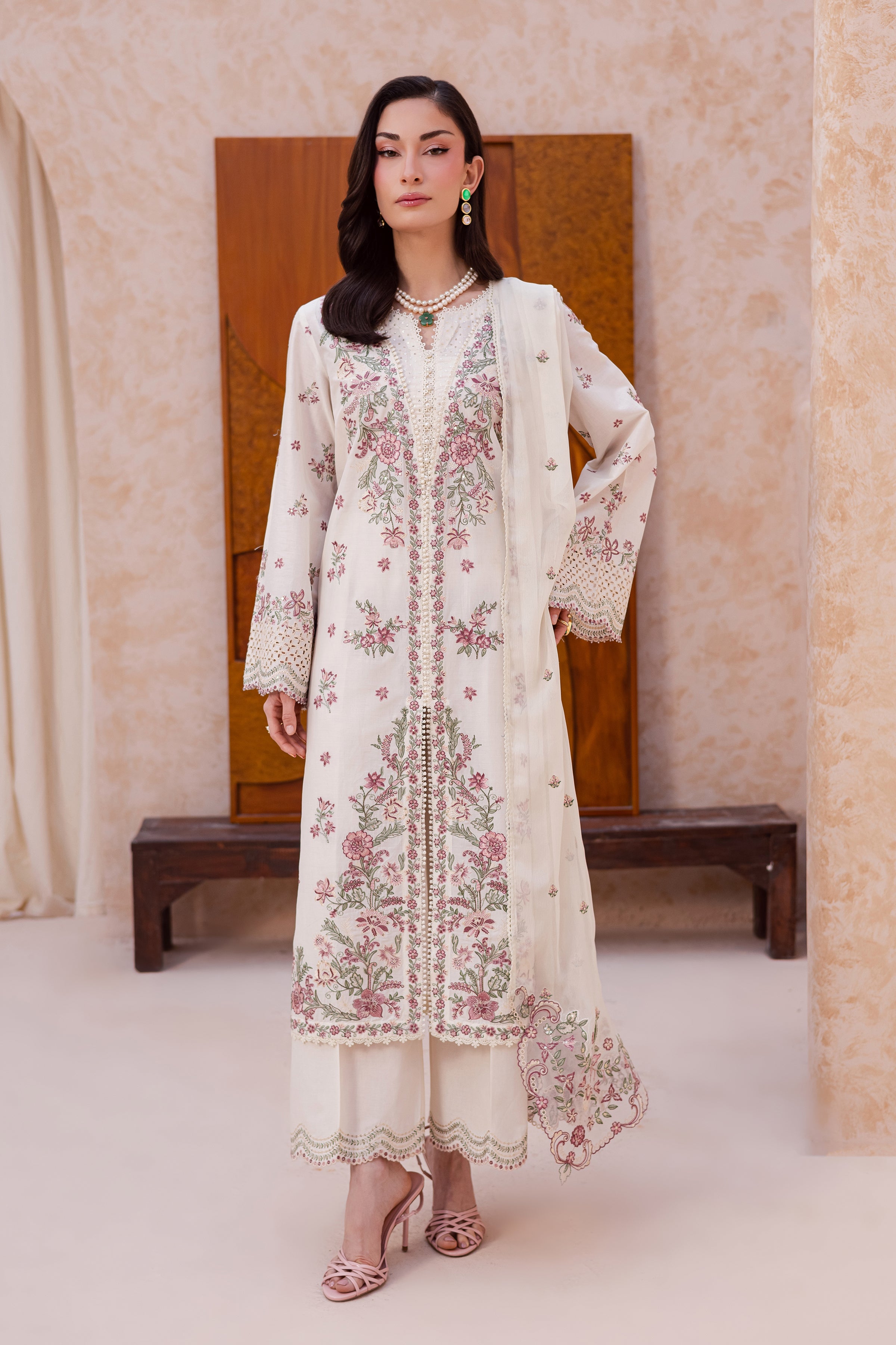  Pearl Dust 3Pc - Festive Embroidered Lawn BATIKEID2026  BATIK   XS / Eggnoc White / Pima Lawn-S / Eggnoc White / Pima Lawn-M / Eggnoc White / Pima Lawn-L / Eggnoc White / Pima Lawn-XL / Eggnoc White / Pima Lawn