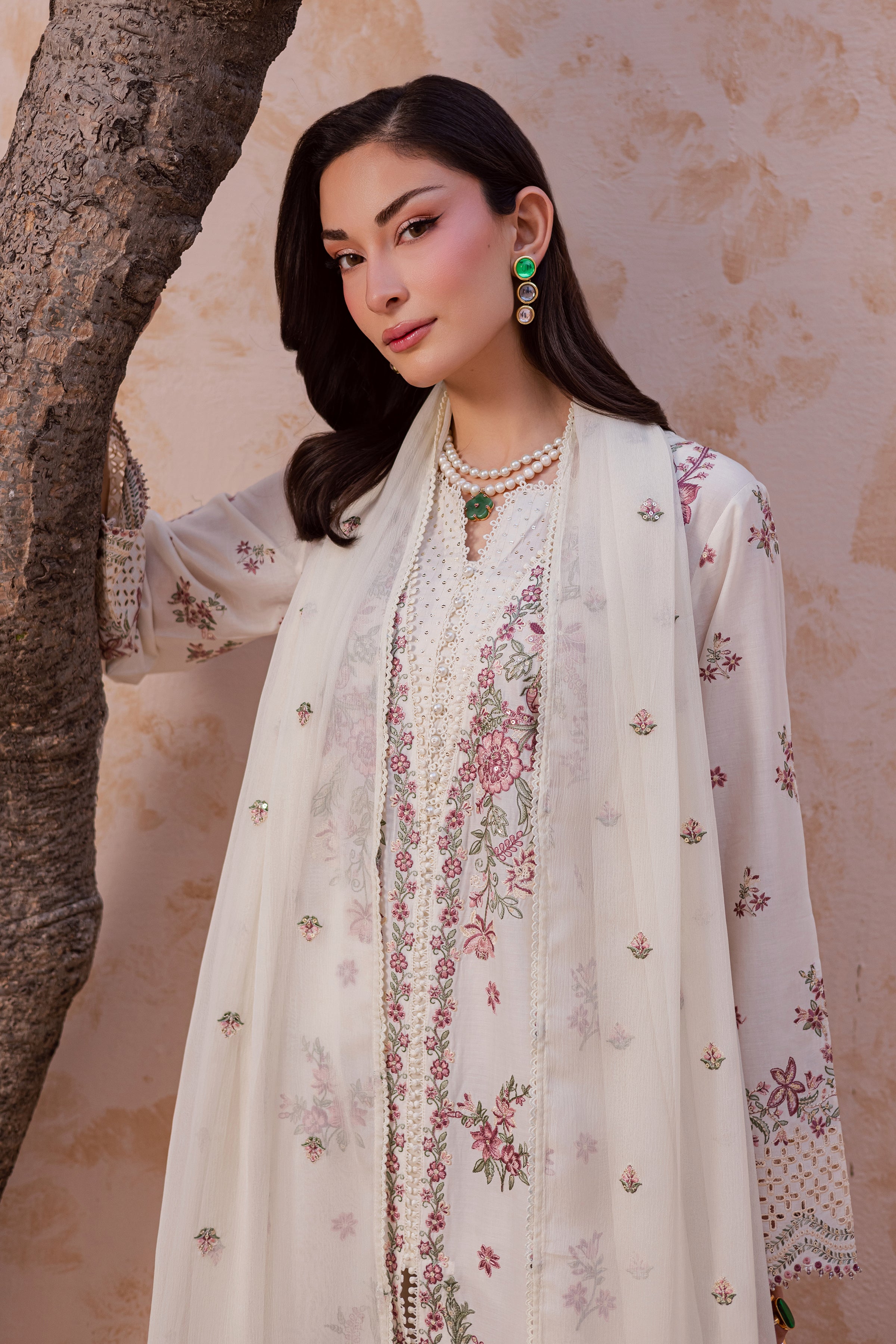  Pearl Dust 3Pc - Festive Embroidered Lawn BATIKEID2026  BATIK   XS / Eggnoc White / Pima Lawn-S / Eggnoc White / Pima Lawn-M / Eggnoc White / Pima Lawn-L / Eggnoc White / Pima Lawn-XL / Eggnoc White / Pima Lawn