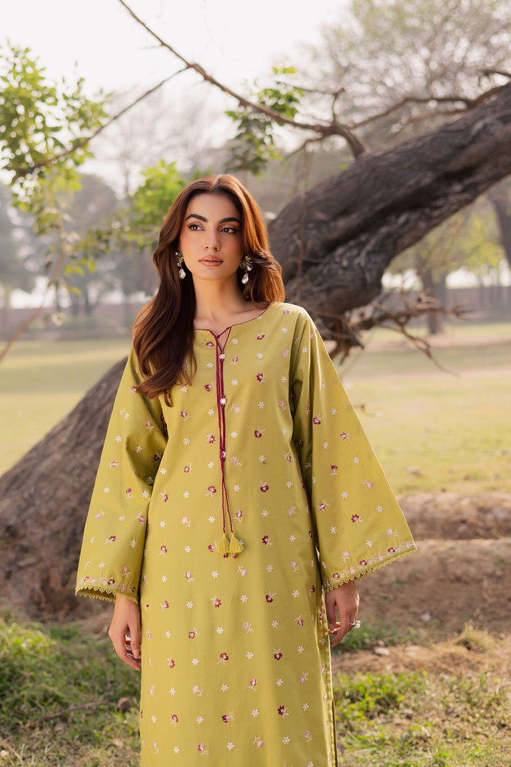  Pearly Green 2Pc - Embroidered Khaddar Dress BATIK WINTER PRET 2025  BATIK   XS / Pear Green / Khaddar-S / Pear Green / Khaddar-M / Pear Green / Khaddar-L / Pear Green / Khaddar-XL / Pear Green / Khaddar