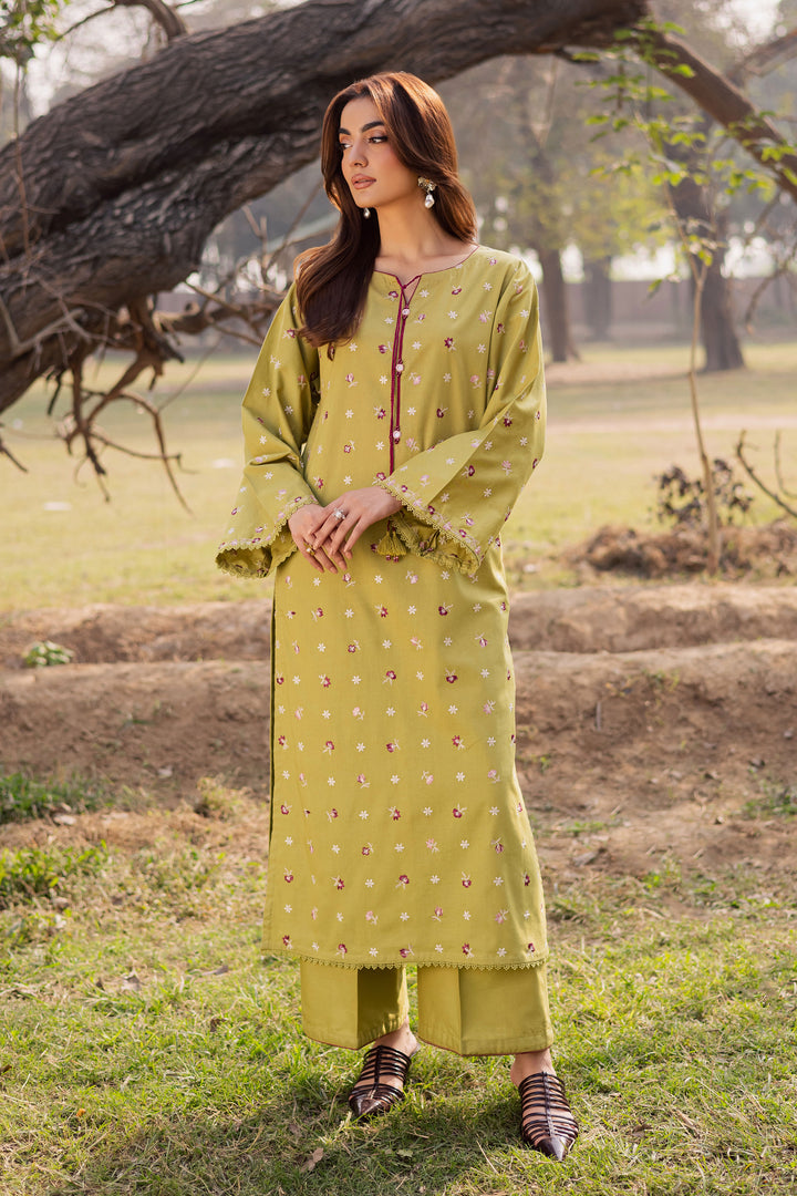  Pearly Green 2Pc - Embroidered Khaddar Dress BATIK WINTER PRET 2025  BATIK   XS / Pear Green / Khaddar-S / Pear Green / Khaddar-M / Pear Green / Khaddar-L / Pear Green / Khaddar-XL / Pear Green / Khaddar