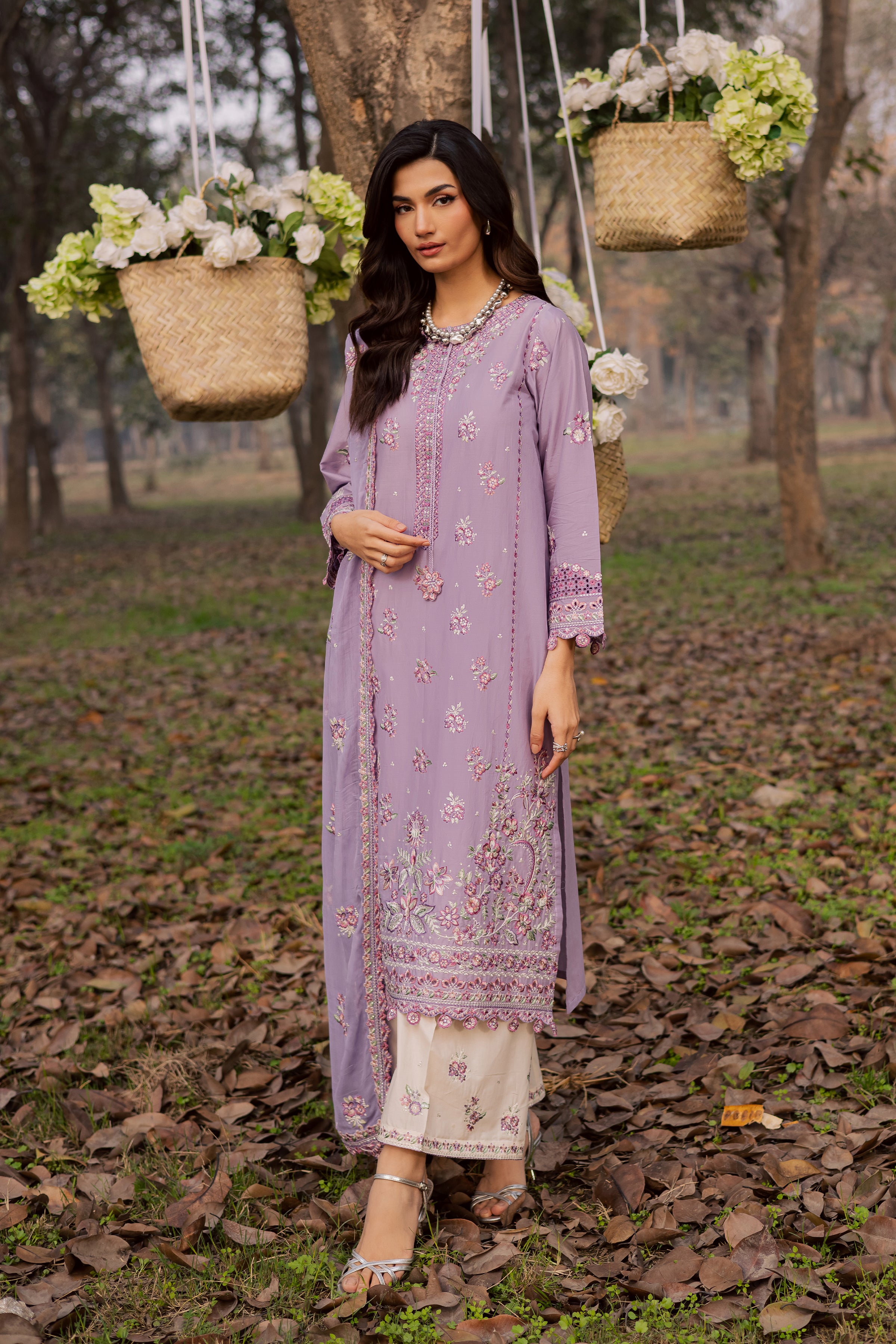  Periwinkle 3Pc - Festive Embroidered Lawn BATIKEID2026  BATIK   XS / lilac / Pima Lawn-S / lilac / Pima Lawn-M / lilac / Pima Lawn-L / lilac / Pima Lawn-XL / lilac / Pima Lawn