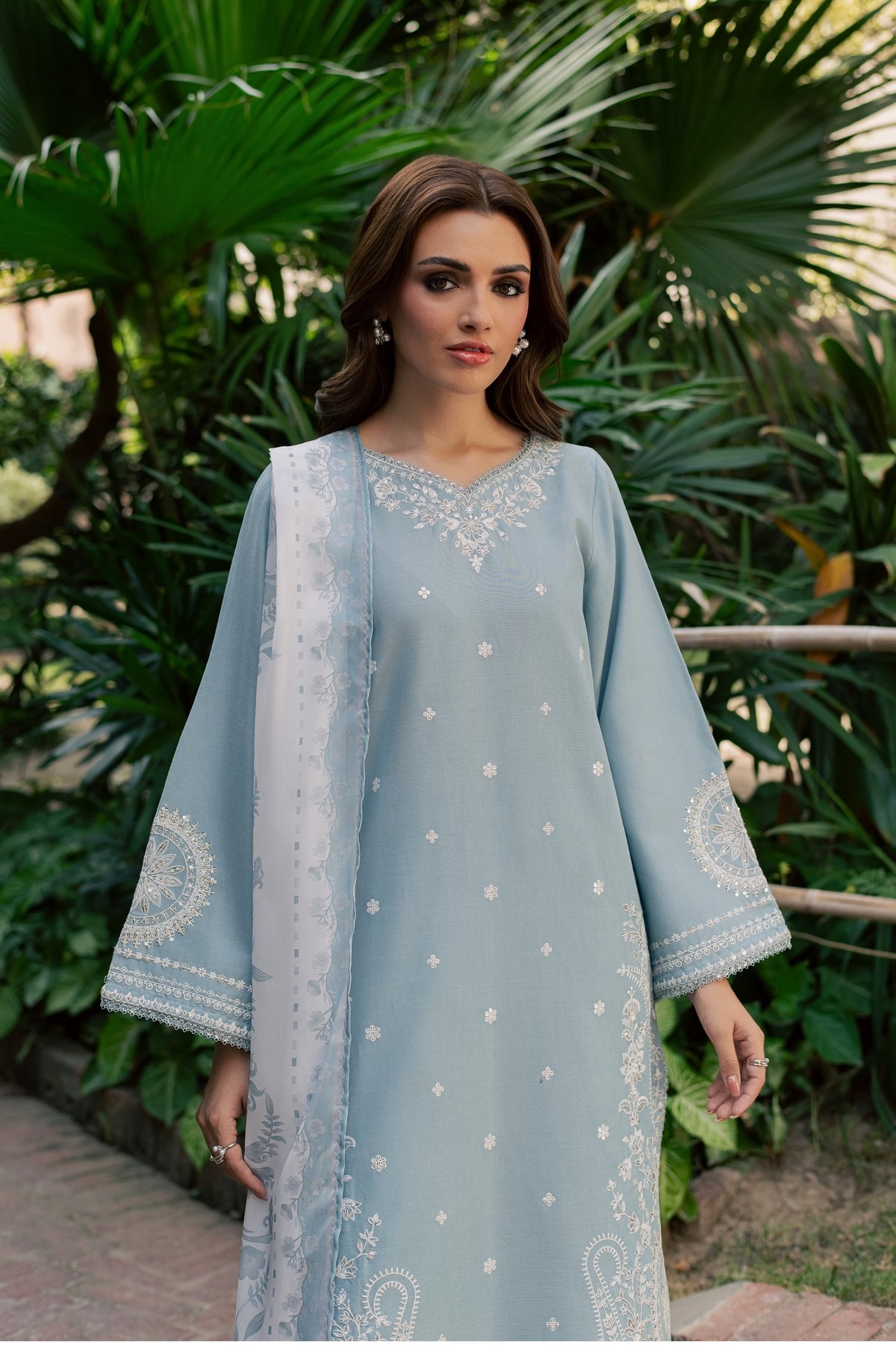 Phoebe 3Pc - Embroidered Khaddar Pret PRETKHADDAR2026  BATIK   XS / Sky Blue / Khaddar