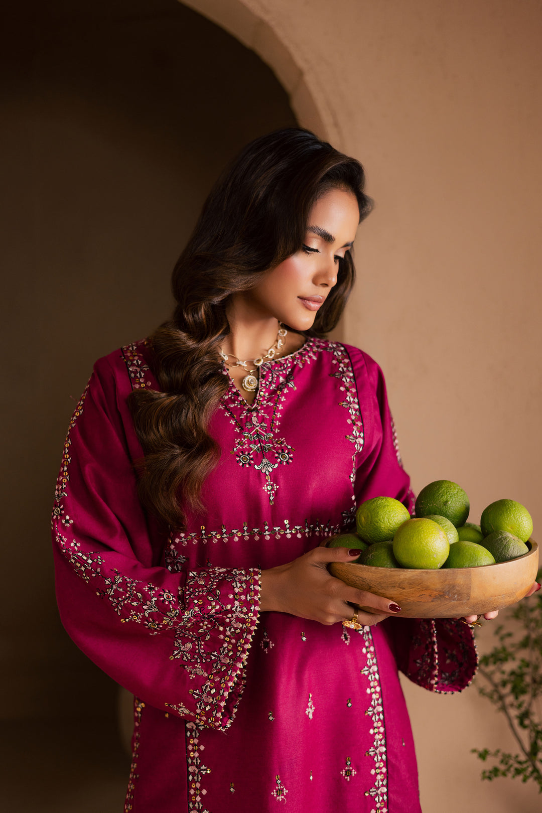  Pink 2Pc - Embroidered Karandi Dress BATIK WINTER PRET 2025  BATIK   XS / Pink / Karandi-S / Pink / Karandi-M / Pink / Karandi-L / Pink / Karandi-XL / Pink / Karandi