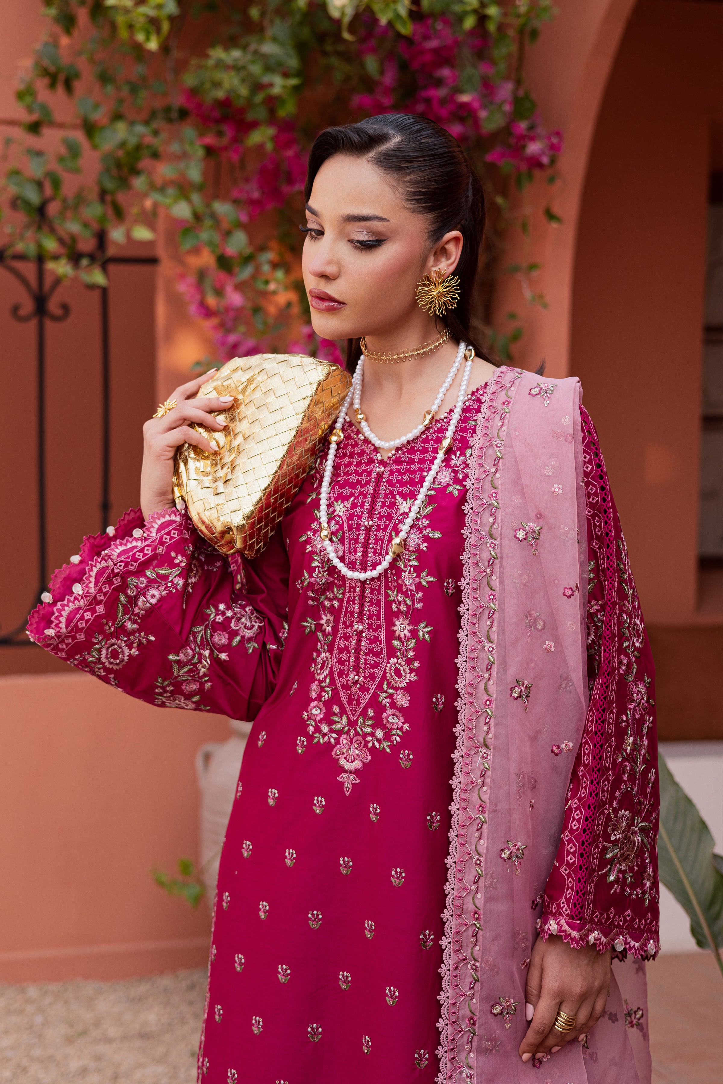  Pink Aleyla 3Pc - Festive Embroidered Lawn BATIKEID2026  BATIK   XS / Bright Pink / Giza-S / Bright Pink / Giza-M / Bright Pink / Giza-L / Bright Pink / Giza-XL / Bright Pink / Giza