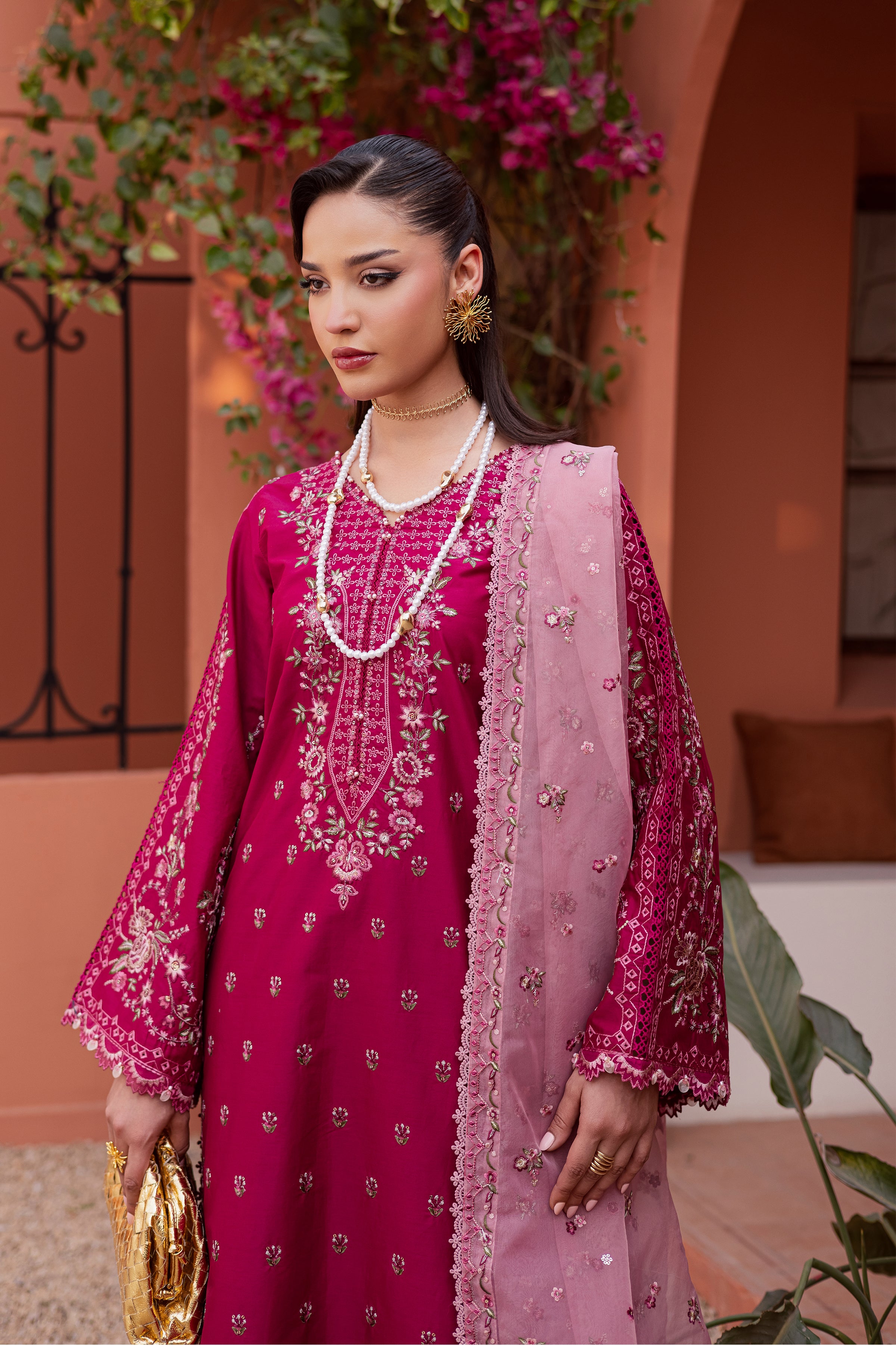  Pink Aleyla 3Pc - Festive Embroidered Lawn BATIKEID2026  BATIK   XS / Bright Pink / Giza-S / Bright Pink / Giza-M / Bright Pink / Giza-L / Bright Pink / Giza-XL / Bright Pink / Giza