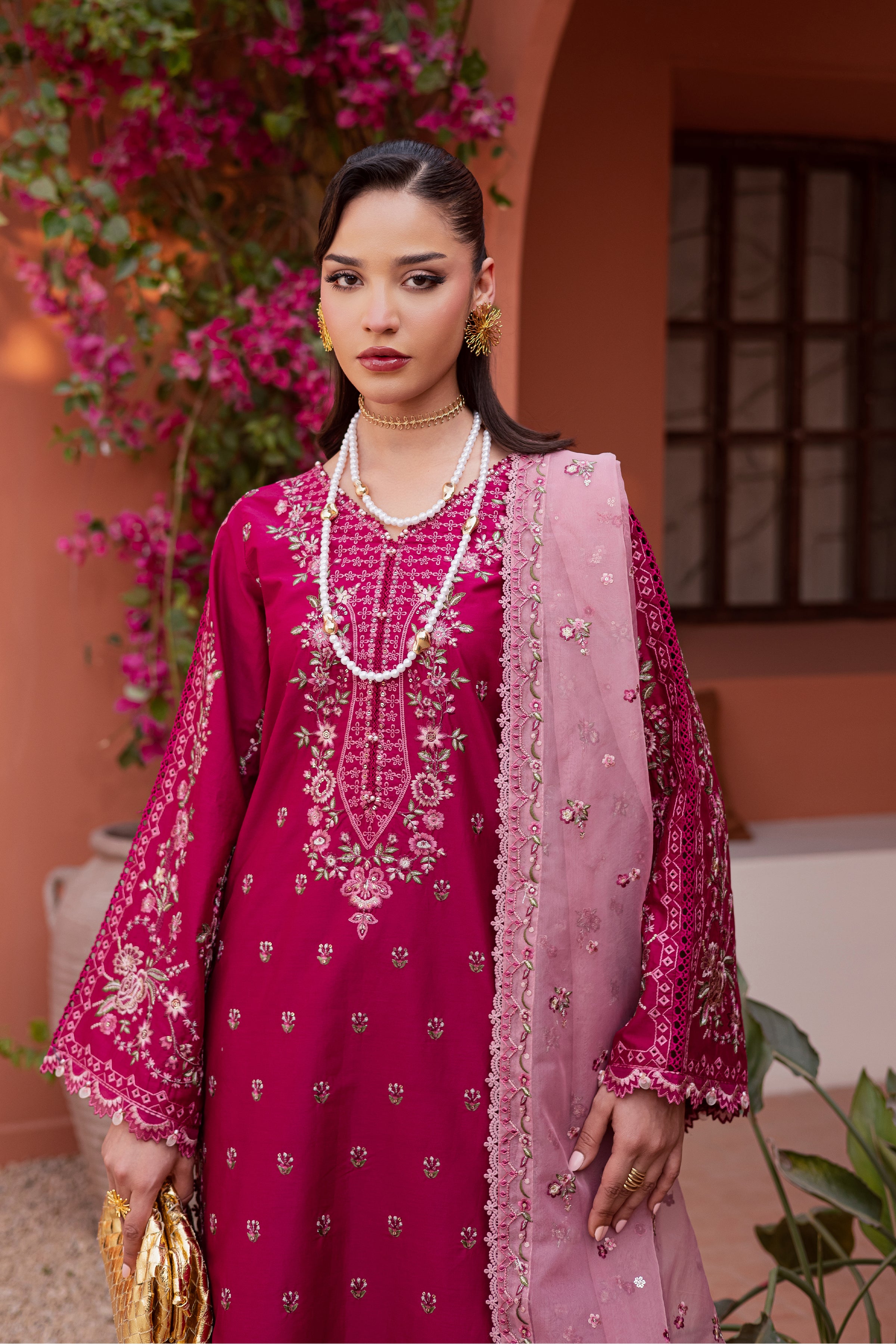  Pink Aleyla 3Pc - Festive Embroidered Lawn BATIKEID2026  BATIK   XS / Bright Pink / Giza-S / Bright Pink / Giza-M / Bright Pink / Giza-L / Bright Pink / Giza-XL / Bright Pink / Giza