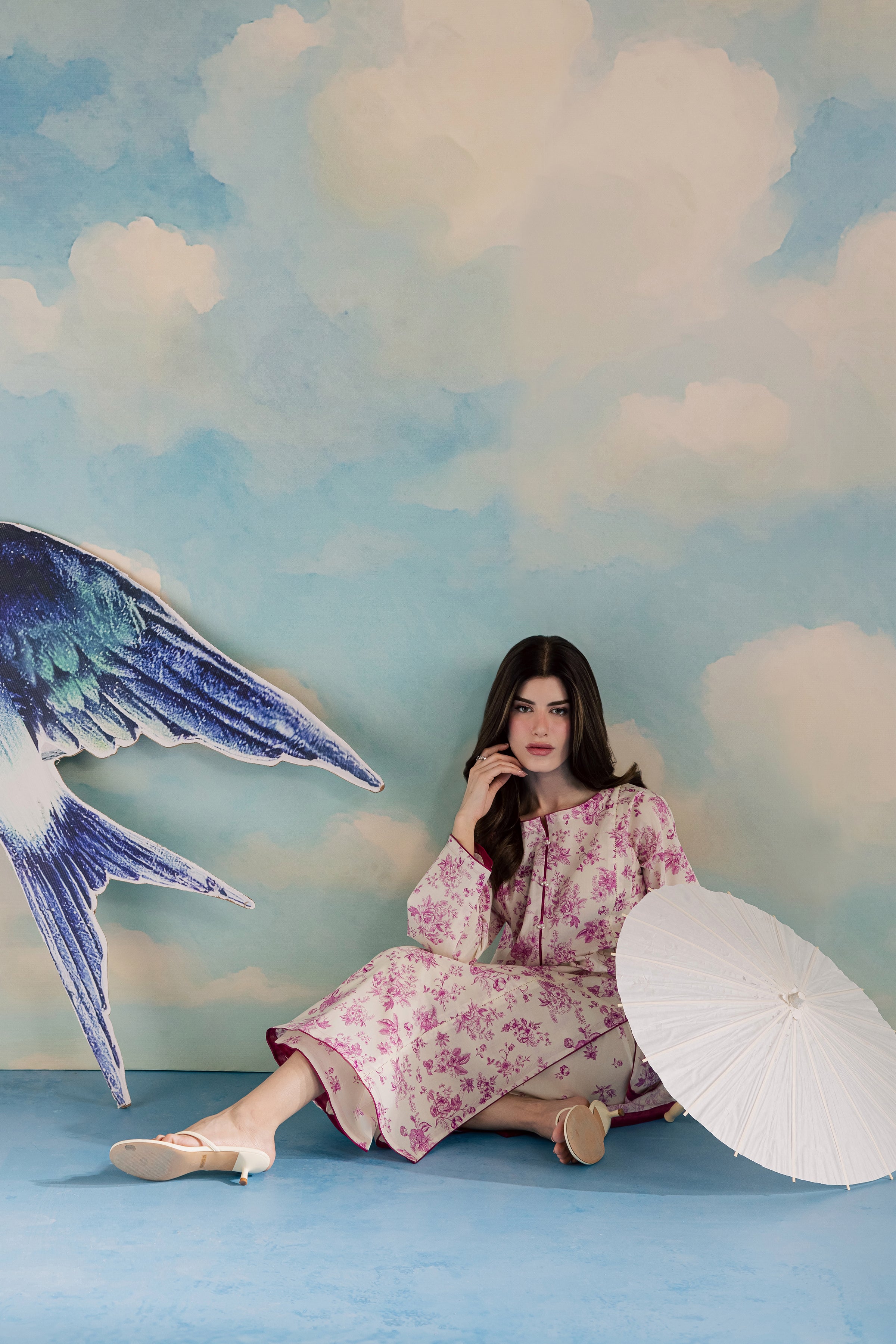  Pink Ferbera 2Pc - Printed Lawn Dress BATIKSS26  BATIK   XS / Off White / Lawn-S / Off White / Lawn-M / Off White / Lawn-L / Off White / Lawn-XL / Off White / Lawn