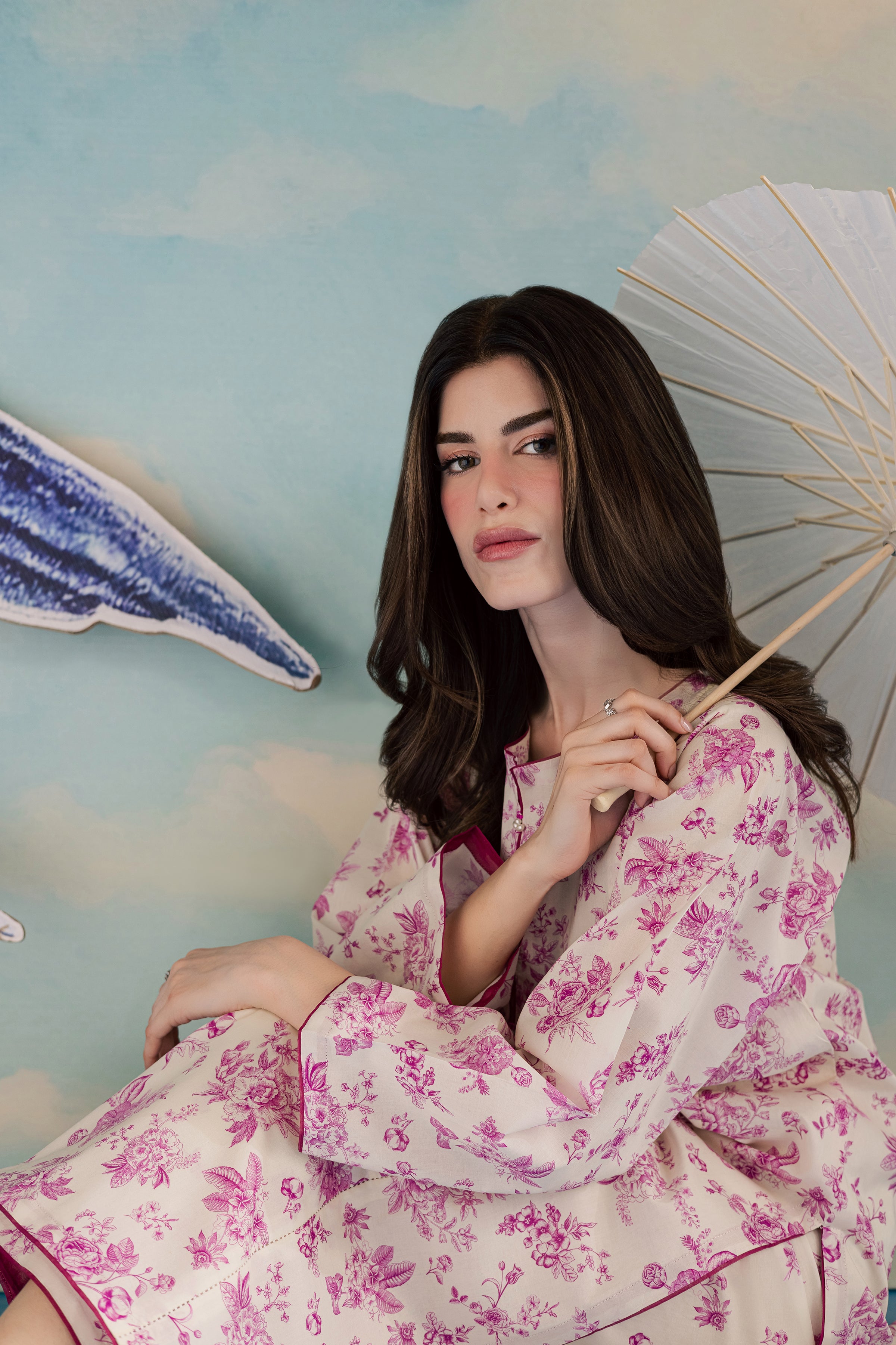 Pink Ferbera 2Pc - Printed Lawn Dress BATIKSS26  BATIK   XS / Off White / Lawn-S / Off White / Lawn-M / Off White / Lawn-L / Off White / Lawn-XL / Off White / Lawn