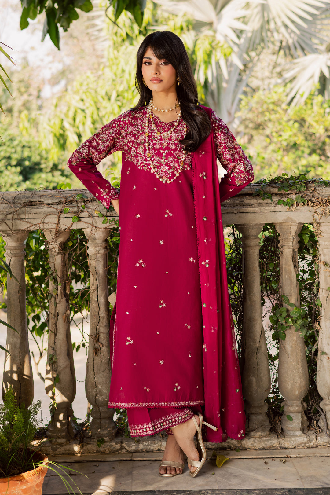 Pink Gulaab 3Pc - Embroidered Khaddar Dress BATIK WINTER PRET 2025  BATIK   XS / Raspberry Pink / Khaddar-S / Raspberry Pink / Khaddar-M / Raspberry Pink / Khaddar-L / Raspberry Pink / Khaddar-XL / Raspberry Pink / Khaddar