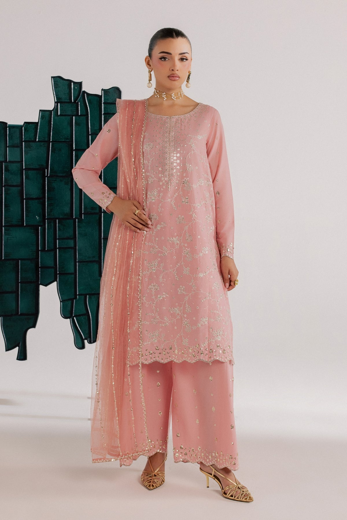  Pink Gulrukh 3Pc - Luxury Embroidered Lawn BATIKSS26  BATIK   XS / Salmon / Pima Lawn-S / Salmon / Pima Lawn-M / Salmon / Pima Lawn-L / Salmon / Pima Lawn-XL / Salmon / Pima Lawn