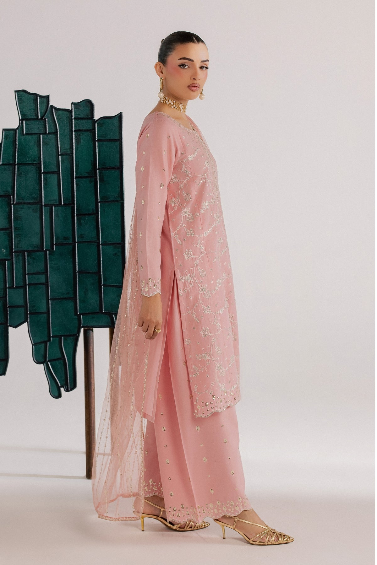  Pink Gulrukh 3Pc - Luxury Embroidered Lawn BATIKSS26  BATIK   XS / Salmon / Pima Lawn-S / Salmon / Pima Lawn-M / Salmon / Pima Lawn-L / Salmon / Pima Lawn-XL / Salmon / Pima Lawn