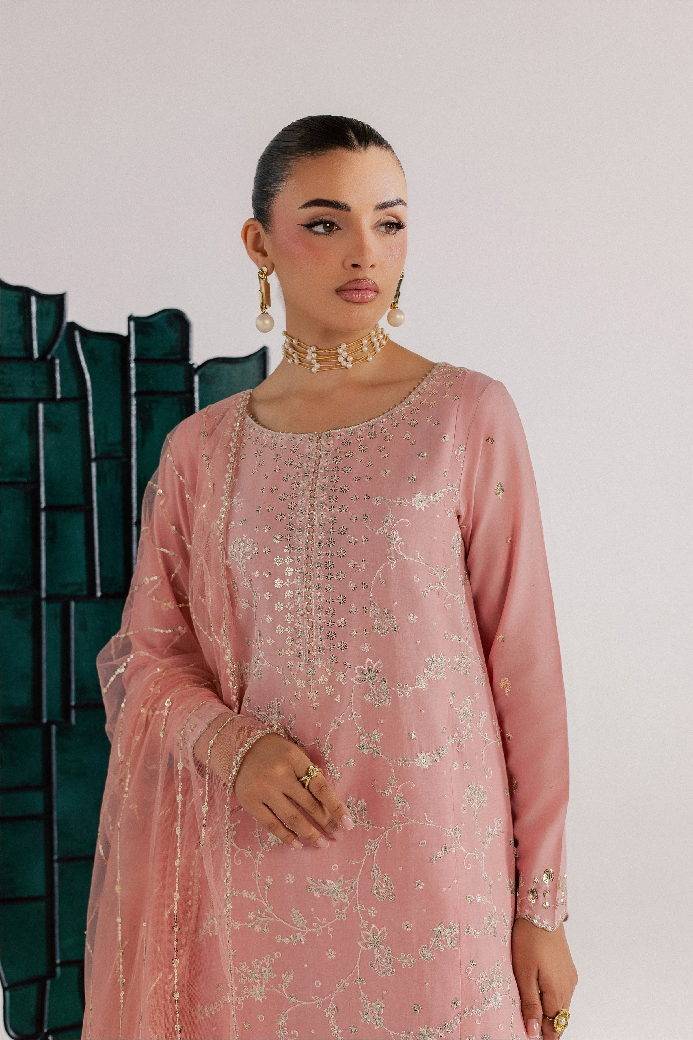  Pink Gulrukh 3Pc - Luxury Embroidered Lawn BATIKSS26  BATIK   XS / Salmon / Pima Lawn-S / Salmon / Pima Lawn-M / Salmon / Pima Lawn-L / Salmon / Pima Lawn-XL / Salmon / Pima Lawn