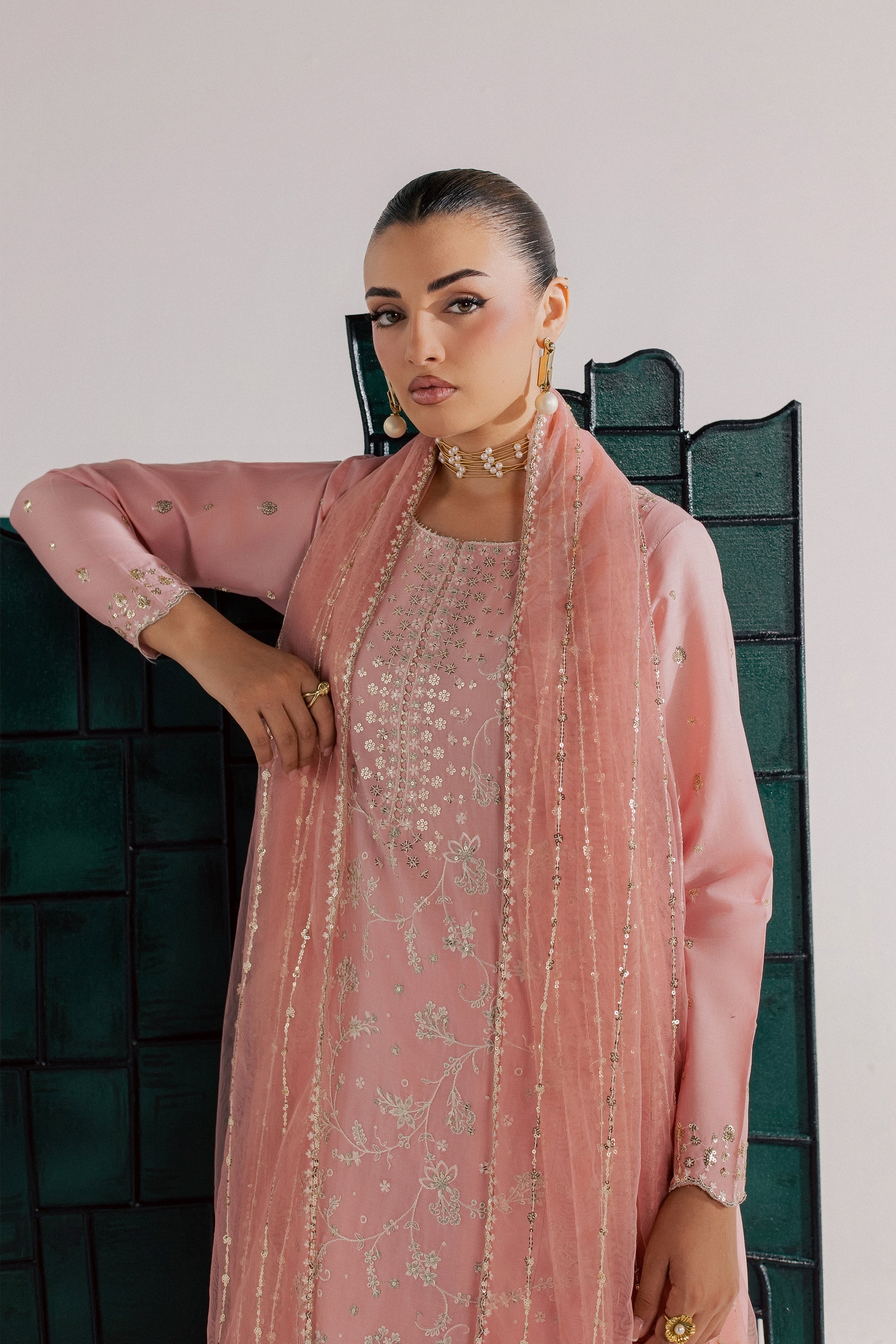  Pink Gulrukh 3Pc - Luxury Embroidered Lawn BATIKSS26  BATIK   XS / Salmon / Pima Lawn-S / Salmon / Pima Lawn-M / Salmon / Pima Lawn-L / Salmon / Pima Lawn-XL / Salmon / Pima Lawn