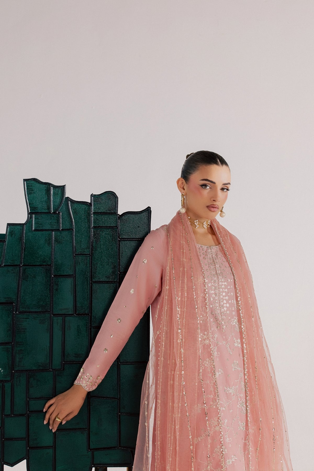  Pink Gulrukh 3Pc - Luxury Embroidered Lawn BATIKSS26  BATIK   XS / Salmon / Pima Lawn-S / Salmon / Pima Lawn-M / Salmon / Pima Lawn-L / Salmon / Pima Lawn-XL / Salmon / Pima Lawn
