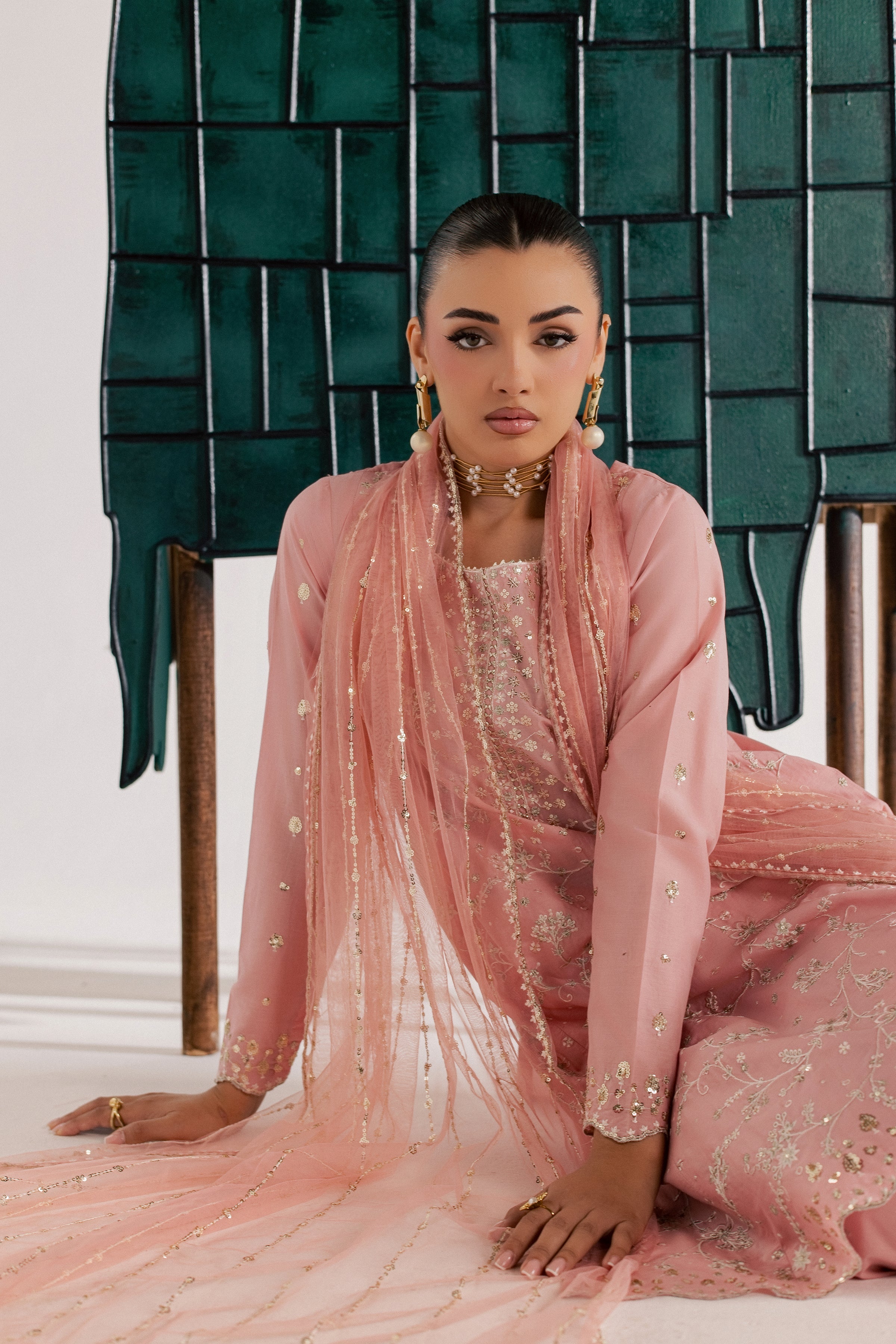  Pink Gulrukh 3Pc - Luxury Embroidered Lawn BATIKSS26  BATIK   XS / Salmon / Pima Lawn-S / Salmon / Pima Lawn-M / Salmon / Pima Lawn-L / Salmon / Pima Lawn-XL / Salmon / Pima Lawn
