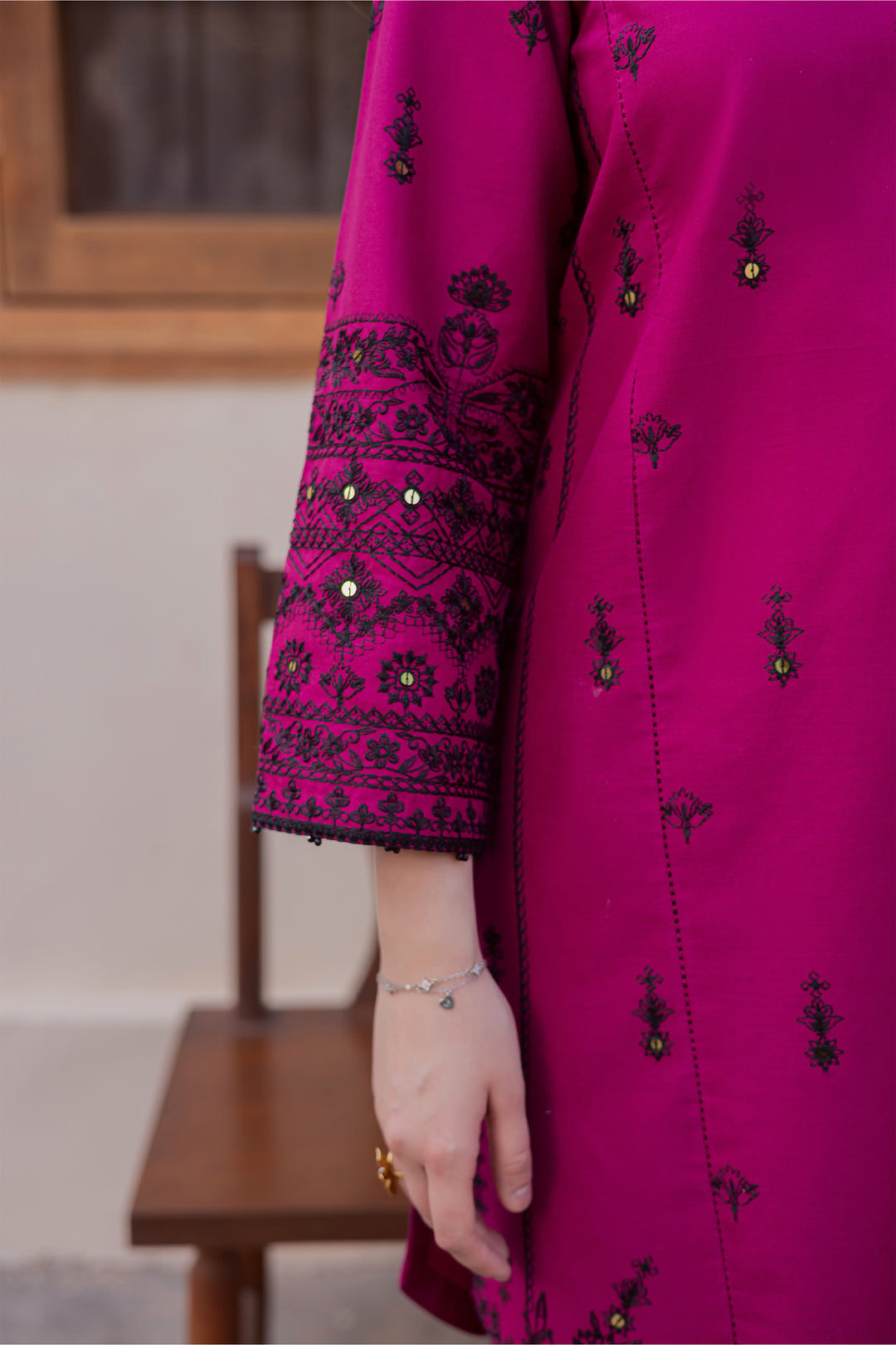  Pink Meeraki 3Pc - Embroidered Khaddar Dress BATIK WINTER PRET 2025  BATIK   XS / Boysen Berry / Khaddar-S / Boysen Berry / Khaddar-M / Boysen Berry / Khaddar-L / Boysen Berry / Khaddar-XL / Boysen Berry / Khaddar