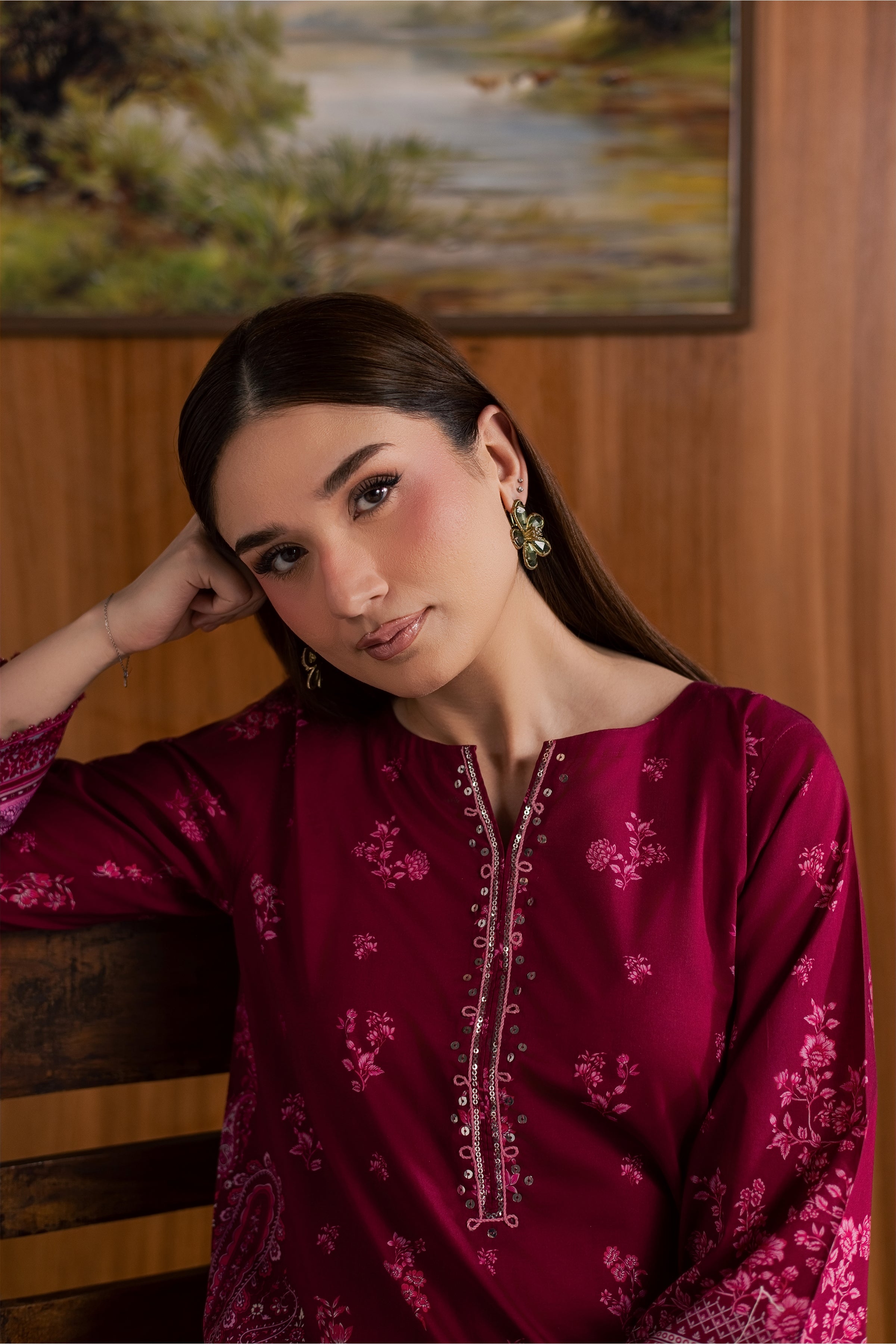  Pink Moana 2Pc - Printed Lawn Dress BATIKSS26  BATIK   XS / Pink / Lawn-S / Pink / Lawn-M / Pink / Lawn-L / Pink / Lawn-XL / Pink / Lawn