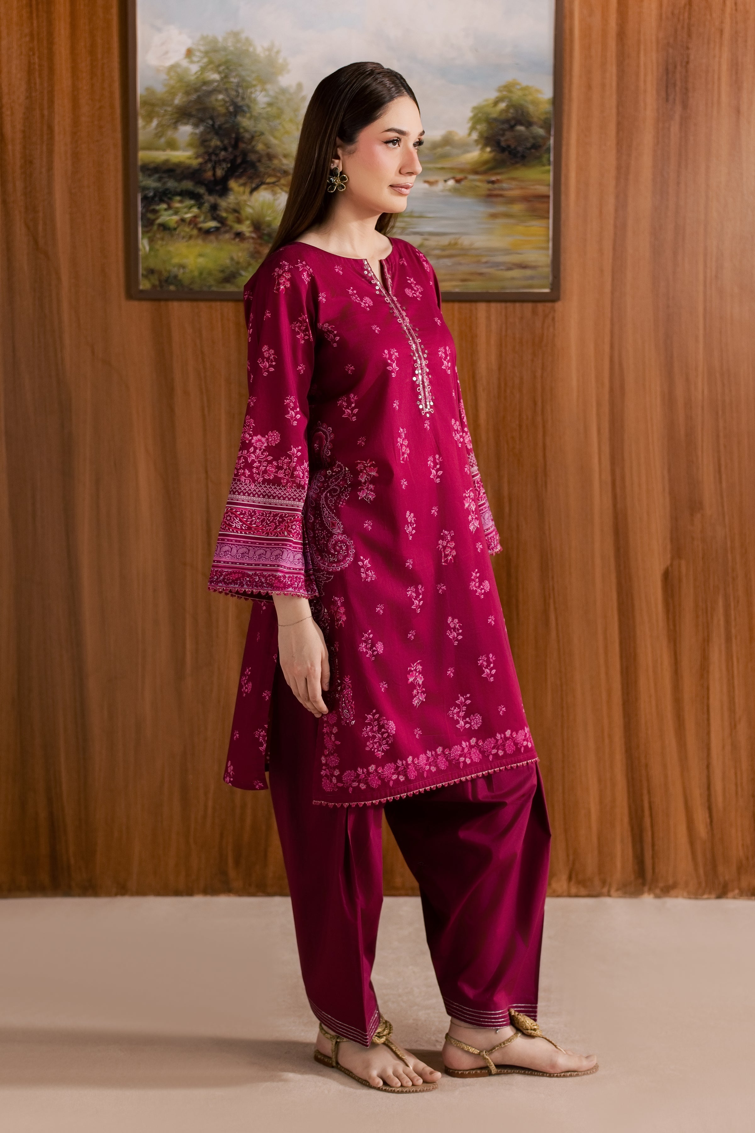  Pink Moana 2Pc - Printed Lawn Dress BATIKSS26  BATIK   XS / Pink / Lawn-S / Pink / Lawn-M / Pink / Lawn-L / Pink / Lawn-XL / Pink / Lawn