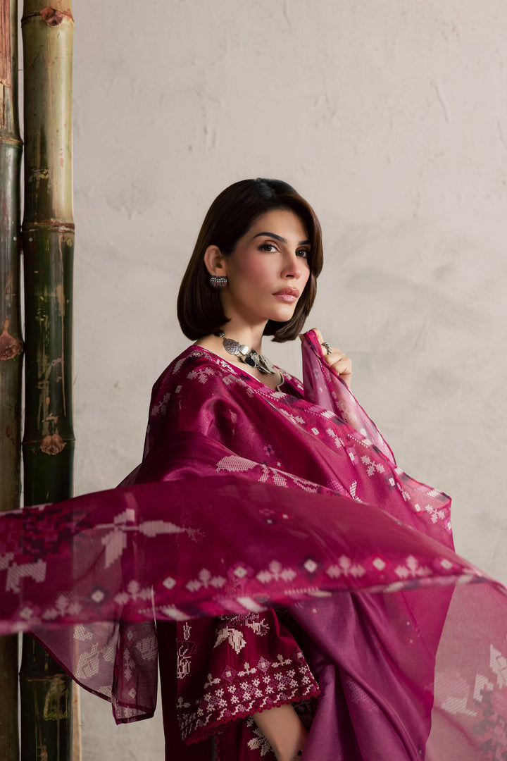  Pink Oliver 3Pc - Festive Embroidered Lawn BATIKEID2026  BATIK   XS / Bright Pink / Pima Lawn-S / Bright Pink / Pima Lawn-M / Bright Pink / Pima Lawn-L / Bright Pink / Pima Lawn-XL / Bright Pink / Pima Lawn