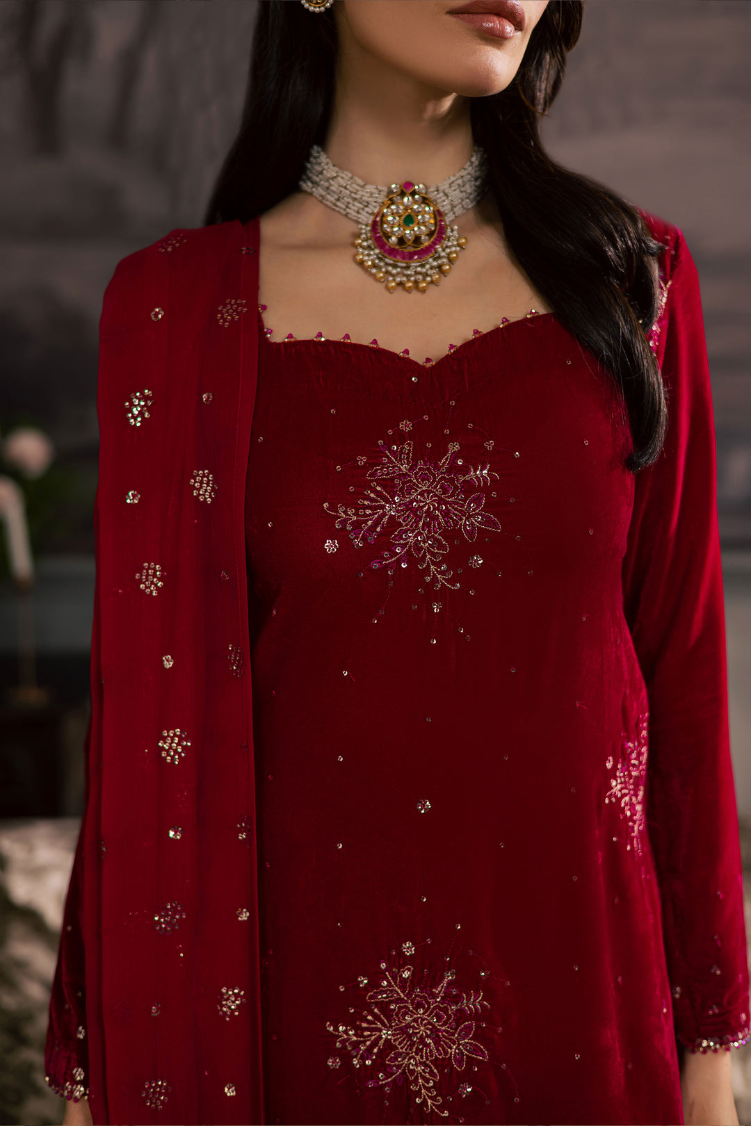  Pink Topaz 3Pc - Velvet Luxe Pret BATIKLuxePRET2025  BATIK   XS / Fuschia Pink / Velvet-S / Fuschia Pink / Velvet-M / Fuschia Pink / Velvet-L / Fuschia Pink / Velvet-XL / Fuschia Pink / Velvet