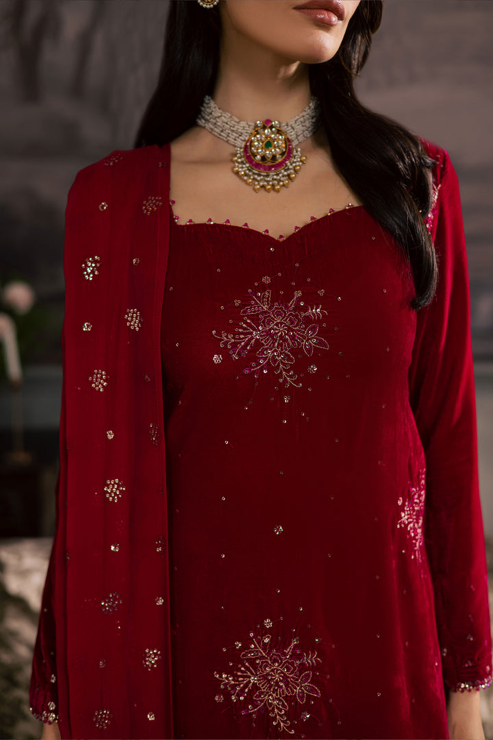  Pink Topaz 3Pc - Velvet Luxe Pret BATIKLuxePRET2025  BATIK   XS / Fuschia Pink / Velvet-S / Fuschia Pink / Velvet-M / Fuschia Pink / Velvet-L / Fuschia Pink / Velvet-XL / Fuschia Pink / Velvet