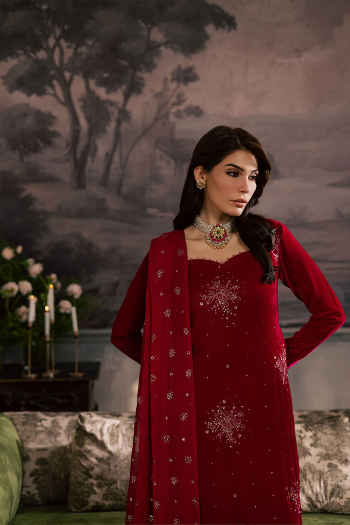  Pink Topaz 3Pc - Velvet Luxe Pret BATIKLuxePRET2025  BATIK   XS / Fuschia Pink / Velvet-S / Fuschia Pink / Velvet-M / Fuschia Pink / Velvet-L / Fuschia Pink / Velvet-XL / Fuschia Pink / Velvet