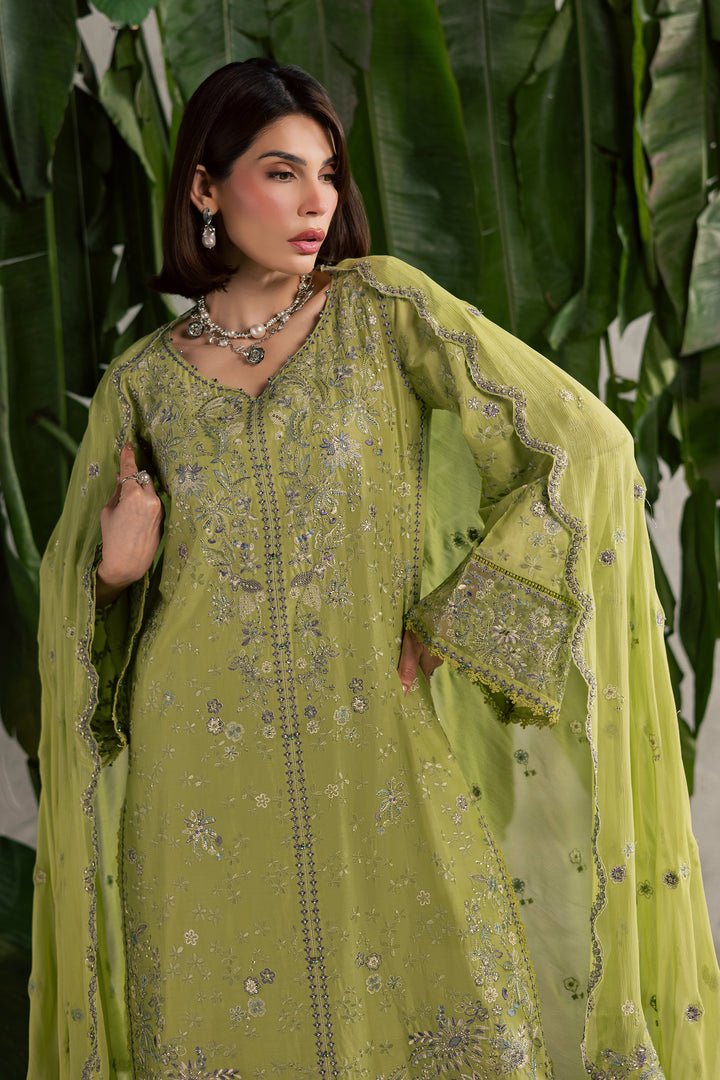  Pistachia 3Pc - Festive Embroidered Lawn BATIKEID2026  BATIK   XS / Green Yellow / Pima Lawn-S / Green Yellow / Pima Lawn-M / Green Yellow / Pima Lawn-L / Green Yellow / Pima Lawn-XL / Green Yellow / Pima Lawn