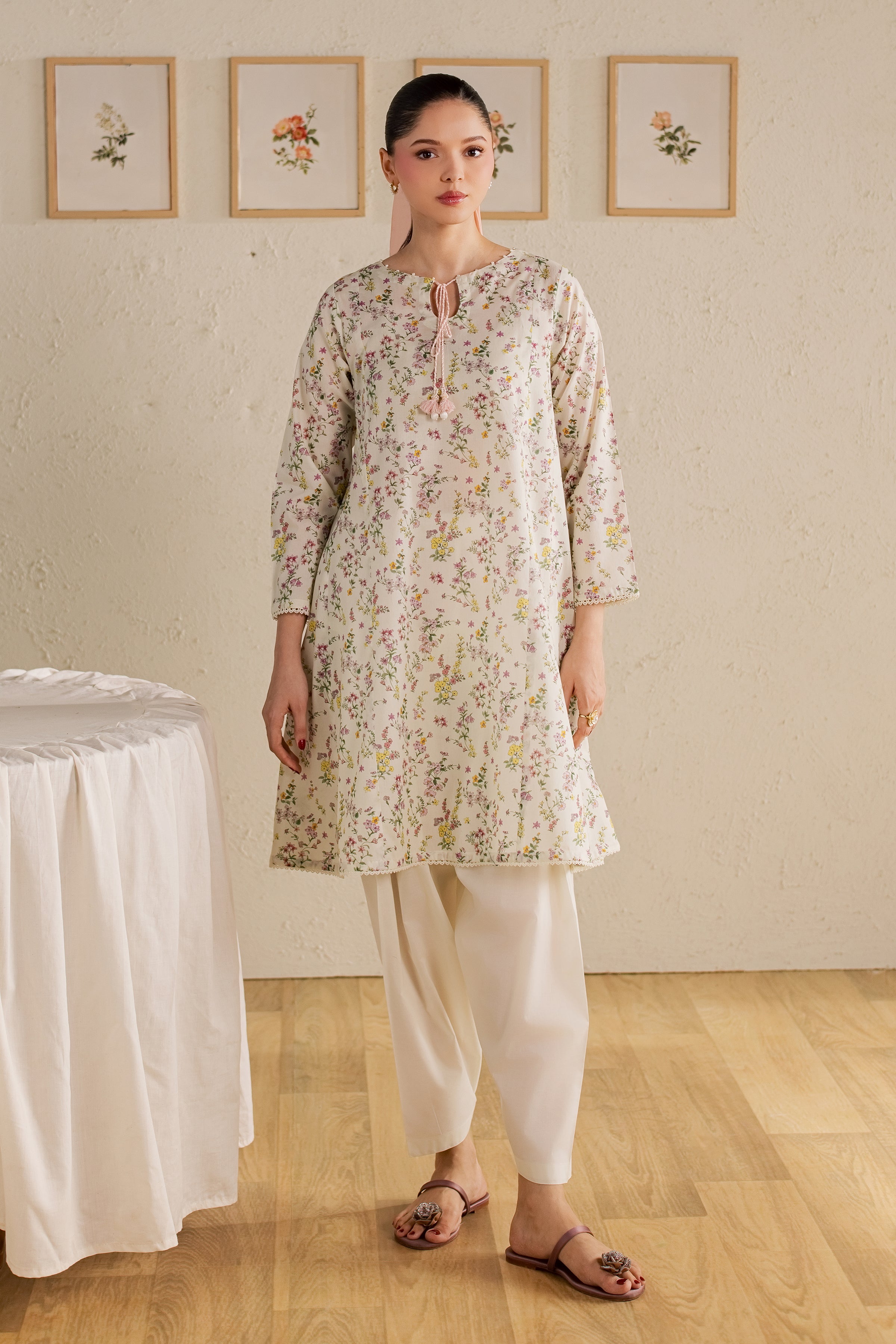  Ponyo 2Pc - Printed Lawn Dress BATIKSS26  BATIK   XS / Off White / Lawn-S / Off White / Lawn-M / Off White / Lawn-L / Off White / Lawn-XL / Off White / Lawn
