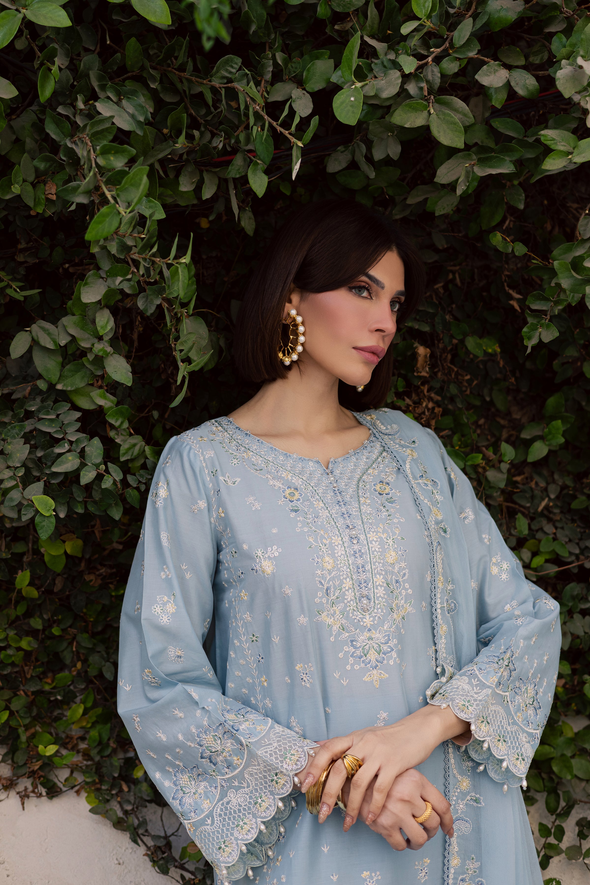 Prague 3Pc - Festive Embroidered Lawn BATIKEID2026  BATIK   XS / Sky Blue / Pima Lawn-S / Sky Blue / Pima Lawn-M / Sky Blue / Pima Lawn-L / Sky Blue / Pima Lawn-XL / Sky Blue / Pima Lawn