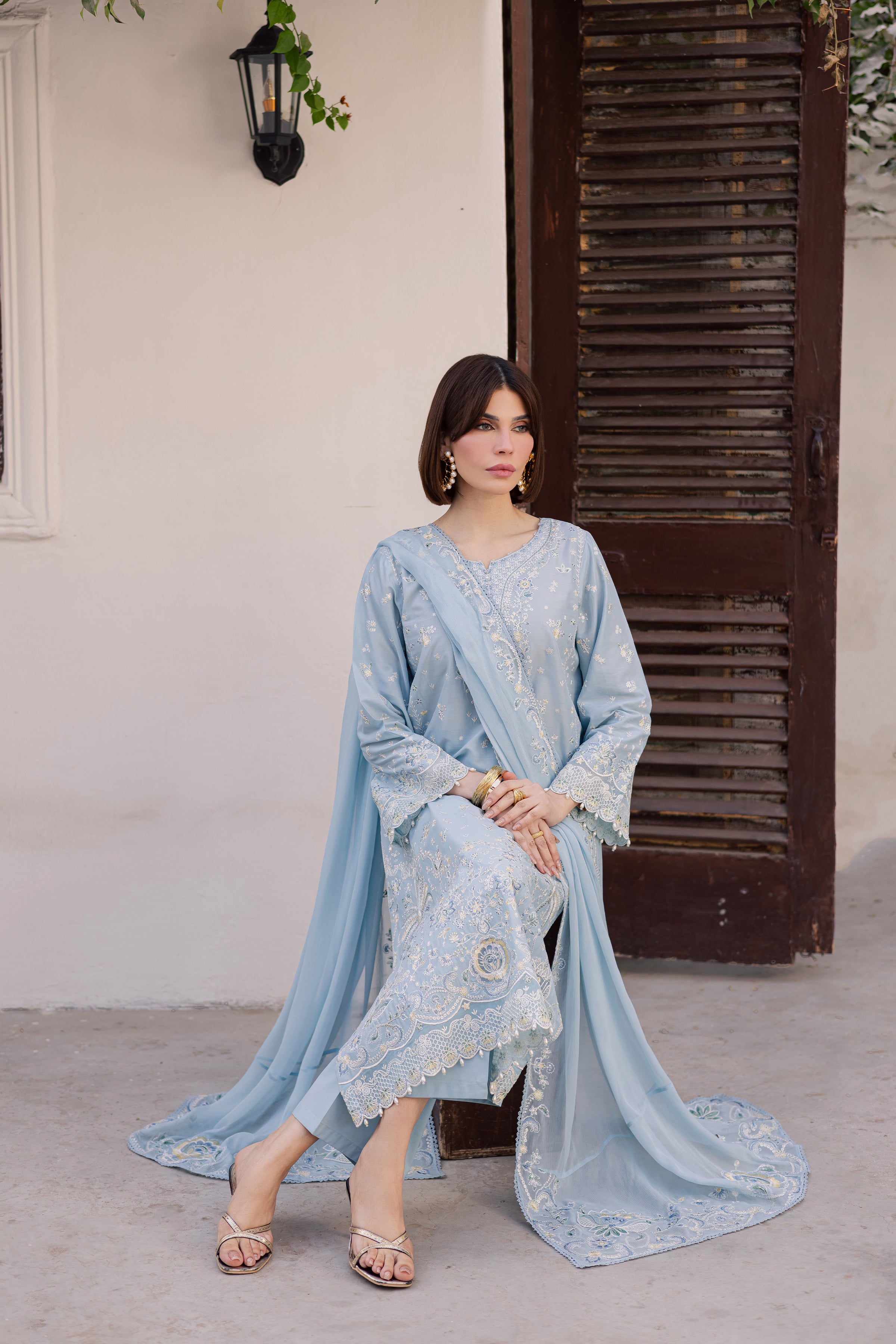  Prague 3Pc - Festive Embroidered Lawn BATIKEID2026  BATIK   XS / Sky Blue / Pima Lawn-S / Sky Blue / Pima Lawn-M / Sky Blue / Pima Lawn-L / Sky Blue / Pima Lawn-XL / Sky Blue / Pima Lawn