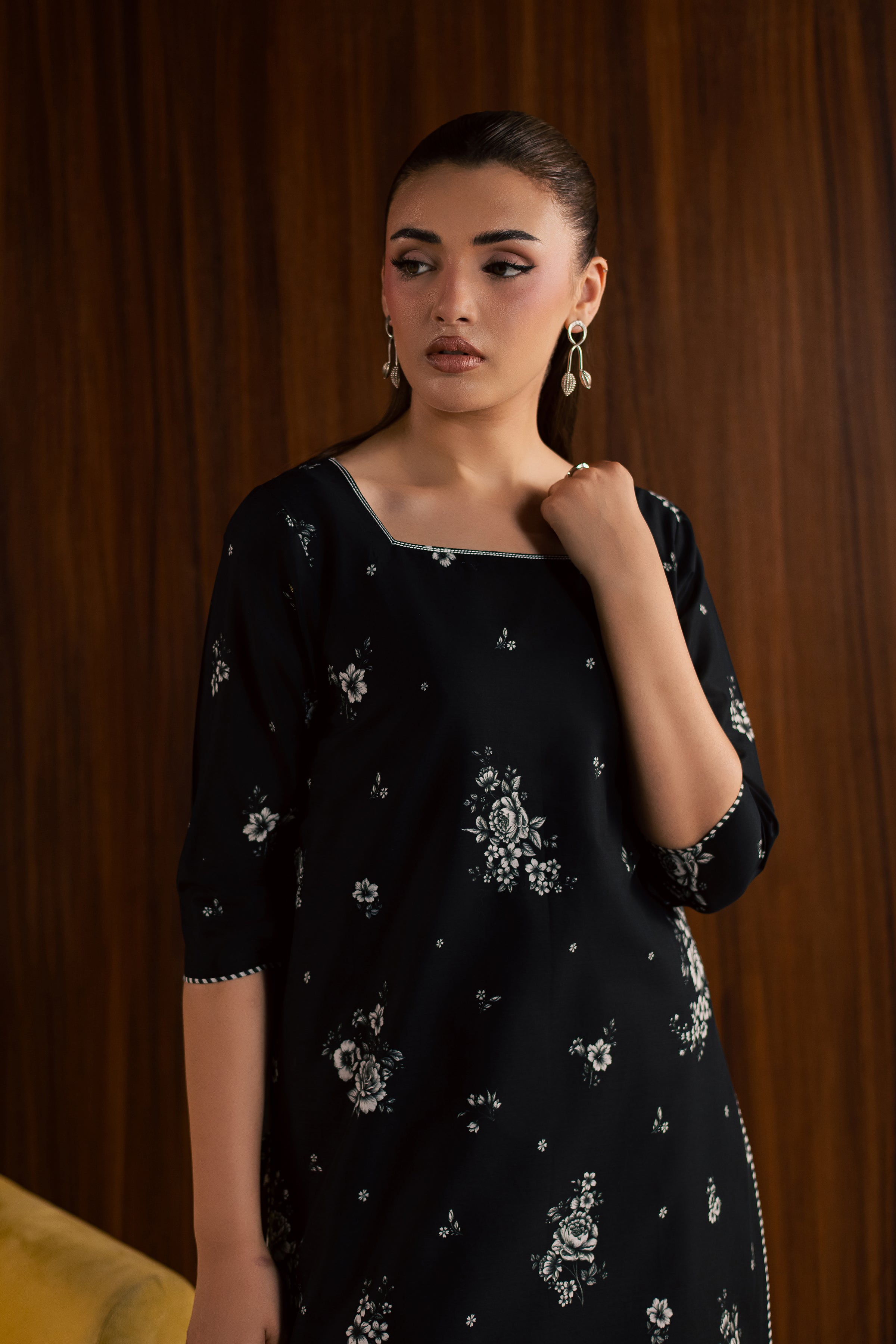  Preppy 2Pc - Printed Lawn Dress BATIKSS26  BATIK   XS / Black / Lawn-S / Black / Lawn-M / Black / Lawn-L / Black / Lawn-XL / Black / Lawn