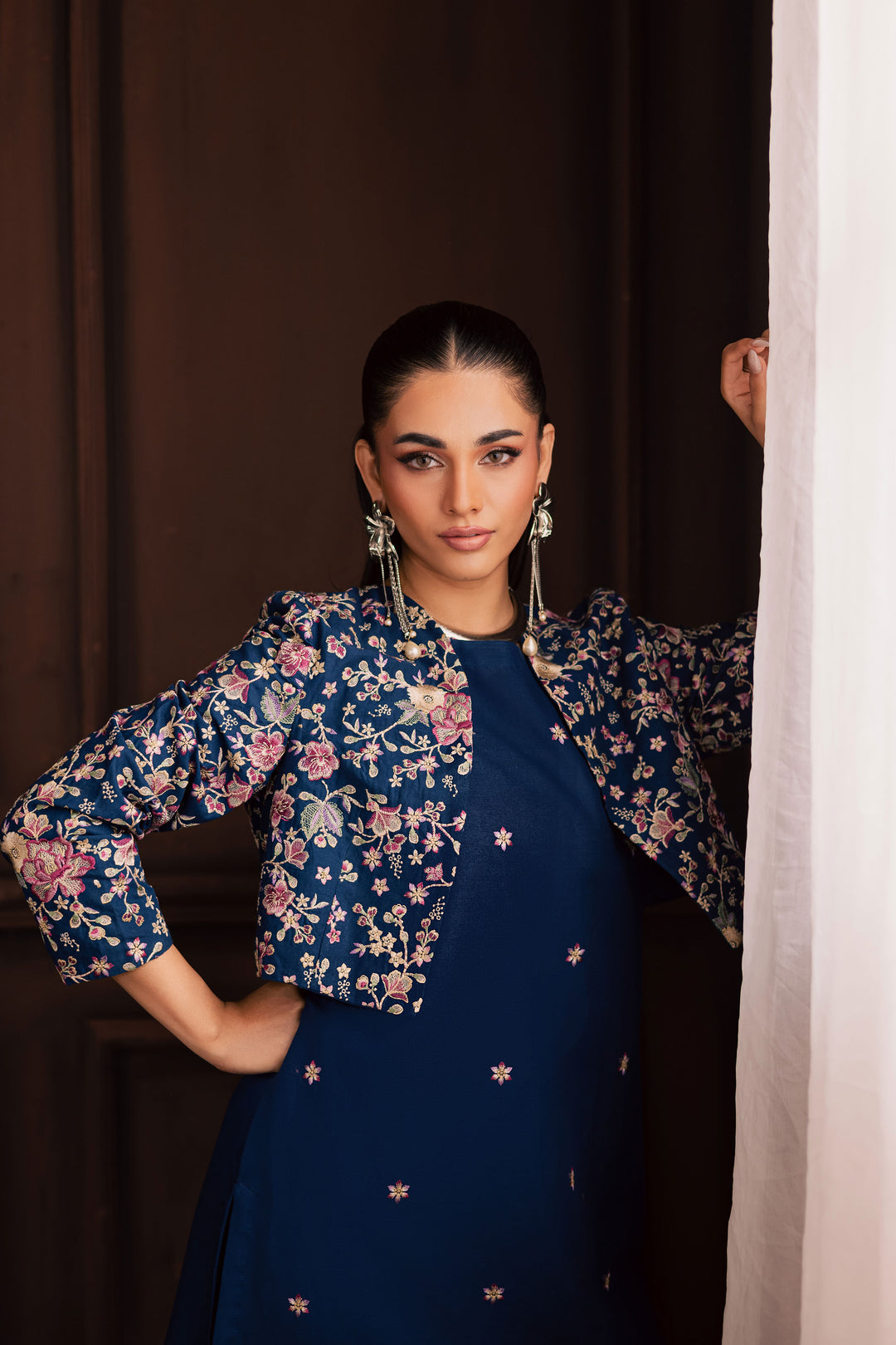 Purkashish 3Pc - Embroidered Khaddar Dress