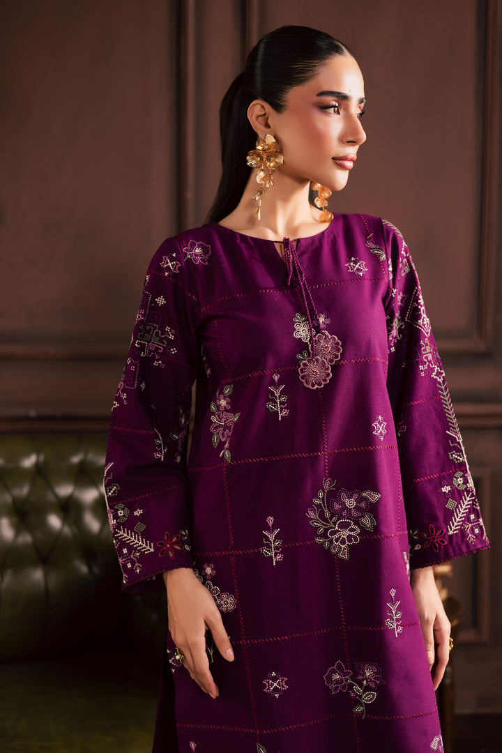  Purple Enid 2Pc - Embroidered Khaddar Dress BATIK WINTER PRET 2025  BATIK   XS / Deep Purple / Khaddar-S / Deep Purple / Khaddar-M / Deep Purple / Khaddar-L / Deep Purple / Khaddar-XL / Deep Purple / Khaddar
