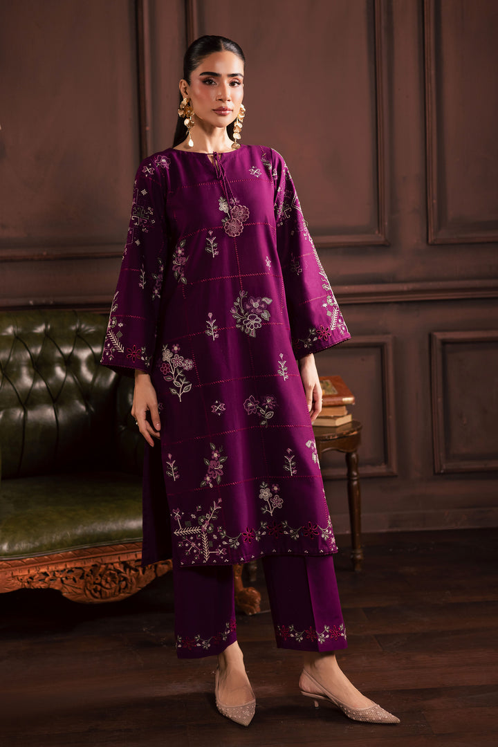  Purple Enid 2Pc - Embroidered Khaddar Dress BATIK WINTER PRET 2025  BATIK   XS / Deep Purple / Khaddar-S / Deep Purple / Khaddar-M / Deep Purple / Khaddar-L / Deep Purple / Khaddar-XL / Deep Purple / Khaddar