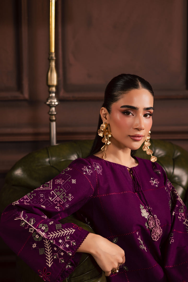  Purple Enid 2Pc - Embroidered Khaddar Dress BATIK WINTER PRET 2025  BATIK   XS / Deep Purple / Khaddar-S / Deep Purple / Khaddar-M / Deep Purple / Khaddar-L / Deep Purple / Khaddar-XL / Deep Purple / Khaddar
