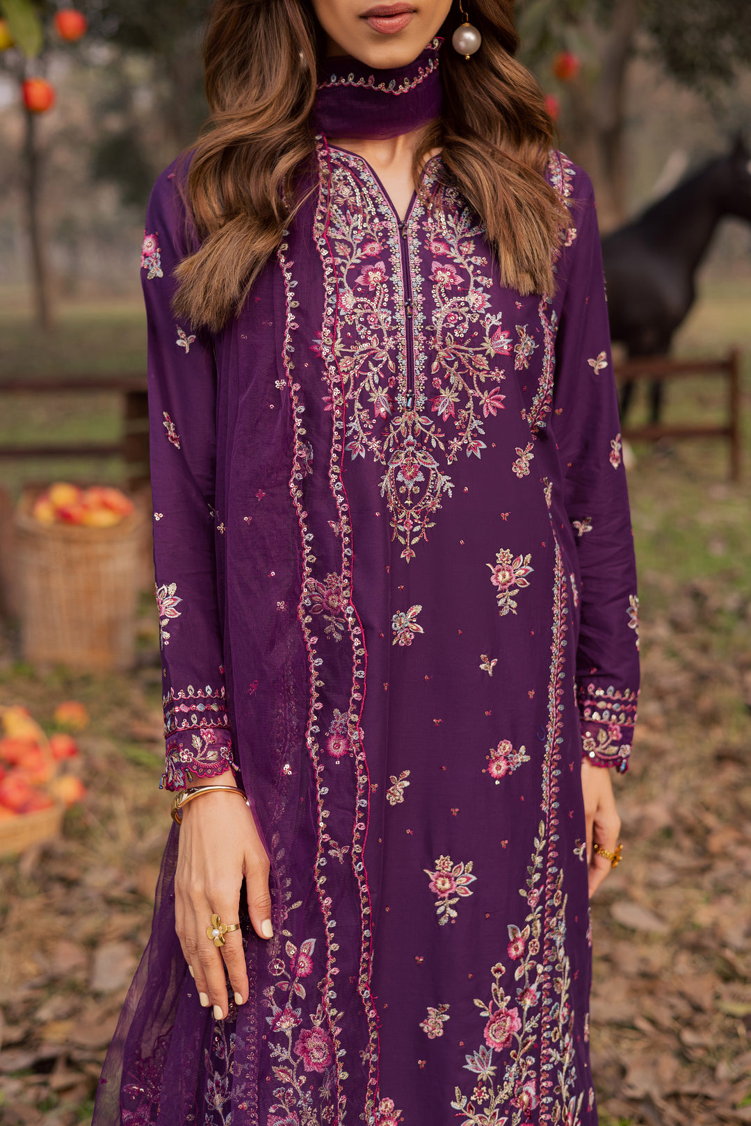  Purple Garden 3Pc - Festive Embroidered Lawn BATIKEID2026  BATIK   XS / Purple / Pima Lawn-S / Purple / Pima Lawn-M / Purple / Pima Lawn-L / Purple / Pima Lawn-XL / Purple / Pima Lawn