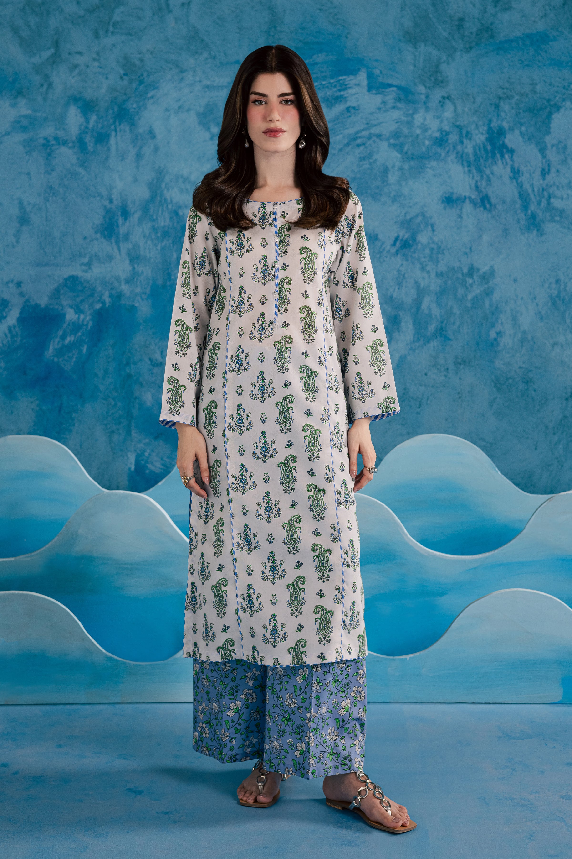  Purple Julie 2Pc - Printed Lawn Dress BATIKSS26  BATIK   XS / Off White / Lawn-S / Off White / Lawn-M / Off White / Lawn-L / Off White / Lawn-XL / Off White / Lawn