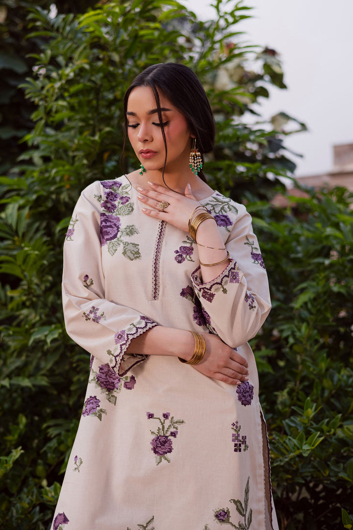  Purple Nate 2Pc - Embroidered Khaddar Dress BATIK WINTER PRET 2025  BATIK   XS / Beige / Khaddar-S / Beige / Khaddar-M / Beige / Khaddar-L / Beige / Khaddar-XL / Beige / Khaddar