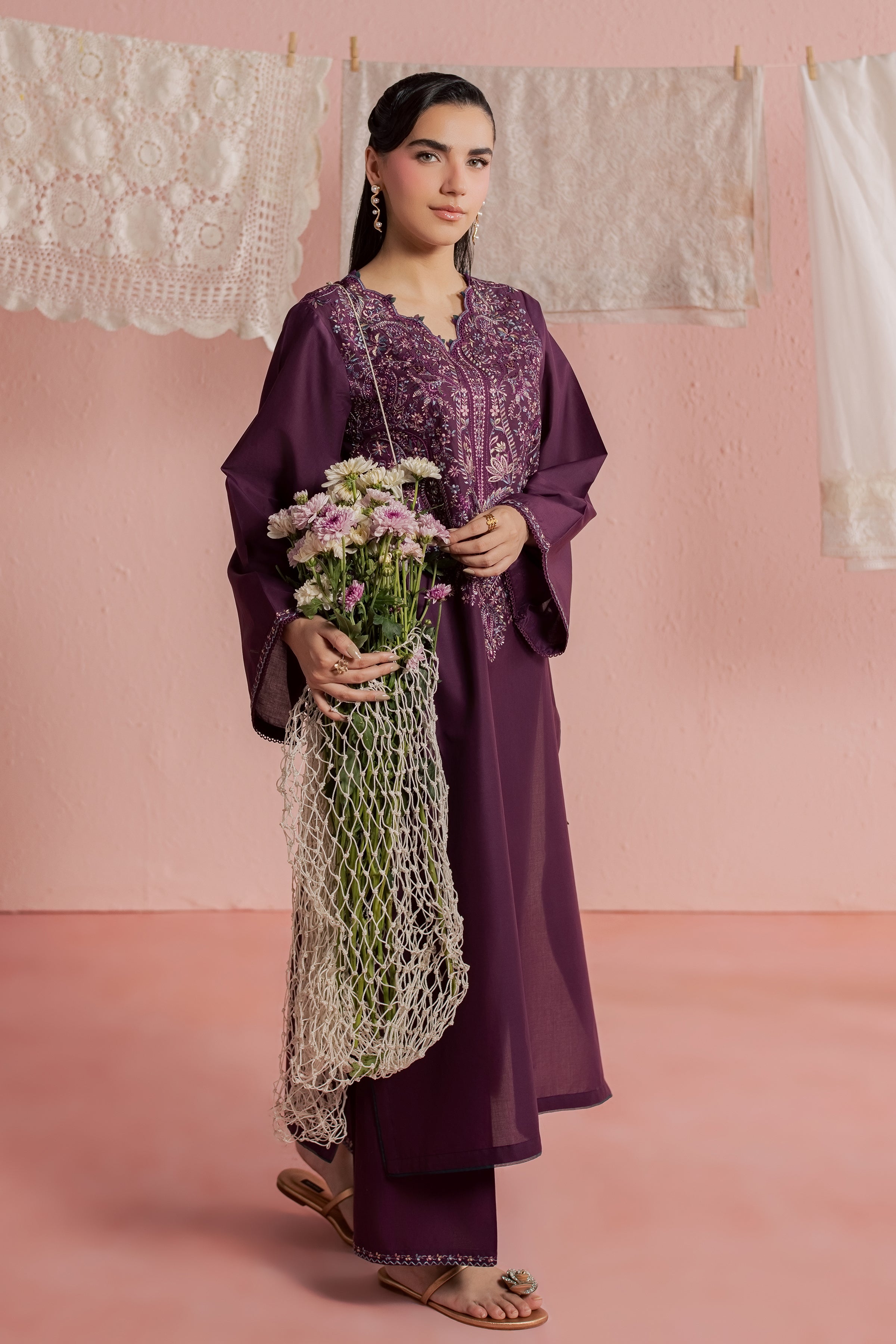  Purple Pop 2Pc - Embroidered Lawn Dress BATIKSS26  BATIK   XS / Sheen Purple / Pima Lawn-S / Sheen Purple / Pima Lawn-M / Sheen Purple / Pima Lawn-L / Sheen Purple / Pima Lawn-XL / Sheen Purple / Pima Lawn