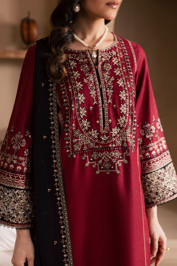  Radish 3Pc - Embroidered Khaddar Dress BATIK WINTER PRET 2025  BATIK   XS / Red / Khaddar-S / Red / Khaddar-M / Red / Khaddar-L / Red / Khaddar-XL / Red / Khaddar