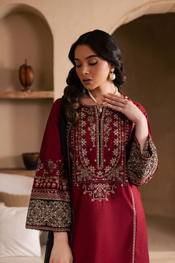  Radish 3Pc - Embroidered Khaddar Dress BATIK WINTER PRET 2025  BATIK   XS / Red / Khaddar-S / Red / Khaddar-M / Red / Khaddar-L / Red / Khaddar-XL / Red / Khaddar
