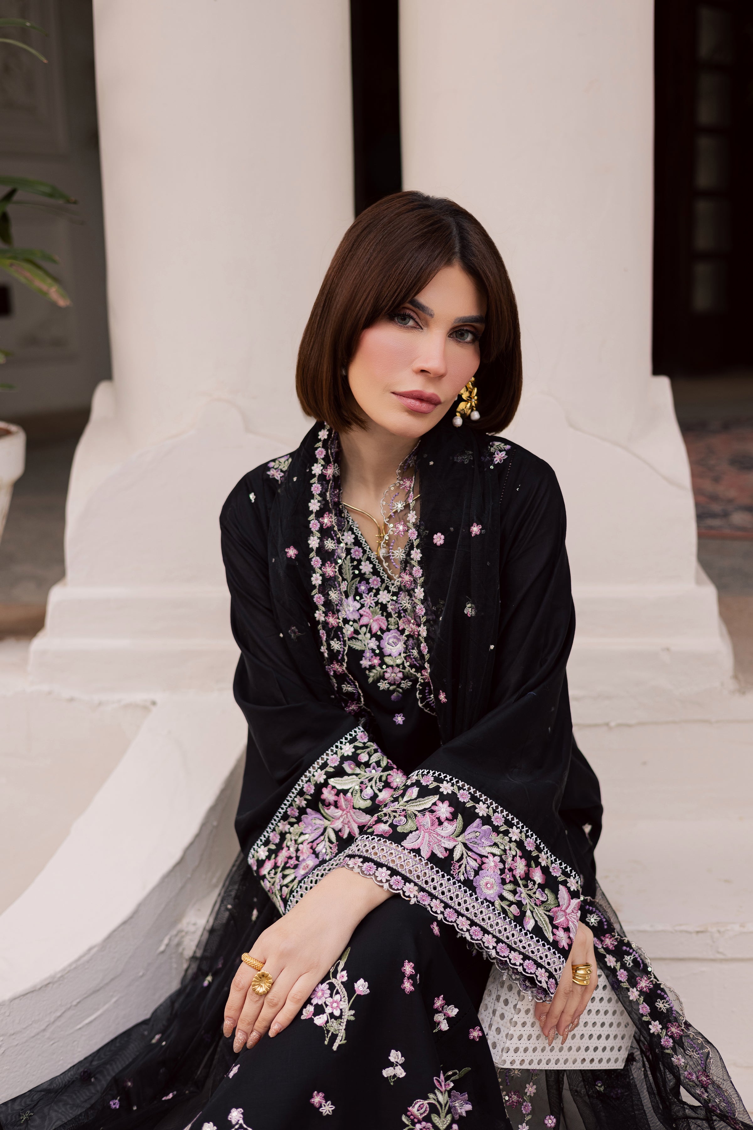  Raeqa 3Pc - Festive Embroidered Lawn BATIKEID2026  BATIK   XS / Black / Pima Lawn-S / Black / Pima Lawn-M / Black / Pima Lawn-L / Black / Pima Lawn-XL / Black / Pima Lawn