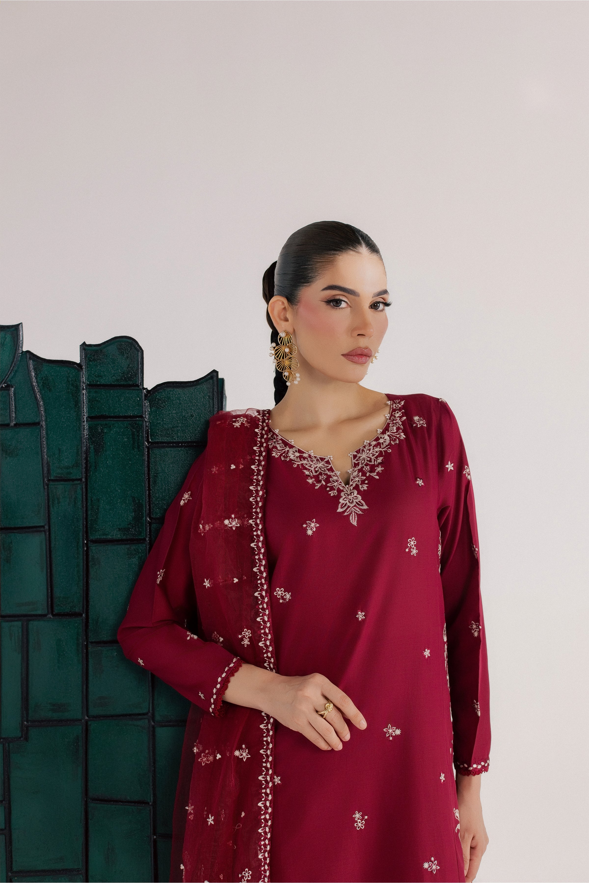  Raks 3Pc - Luxury Embroidered Lawn BATIKSS26  BATIK   XS / Beet Red / Pima Lawn-S / Beet Red / Pima Lawn-M / Beet Red / Pima Lawn-L / Beet Red / Pima Lawn-XL / Beet Red / Pima Lawn