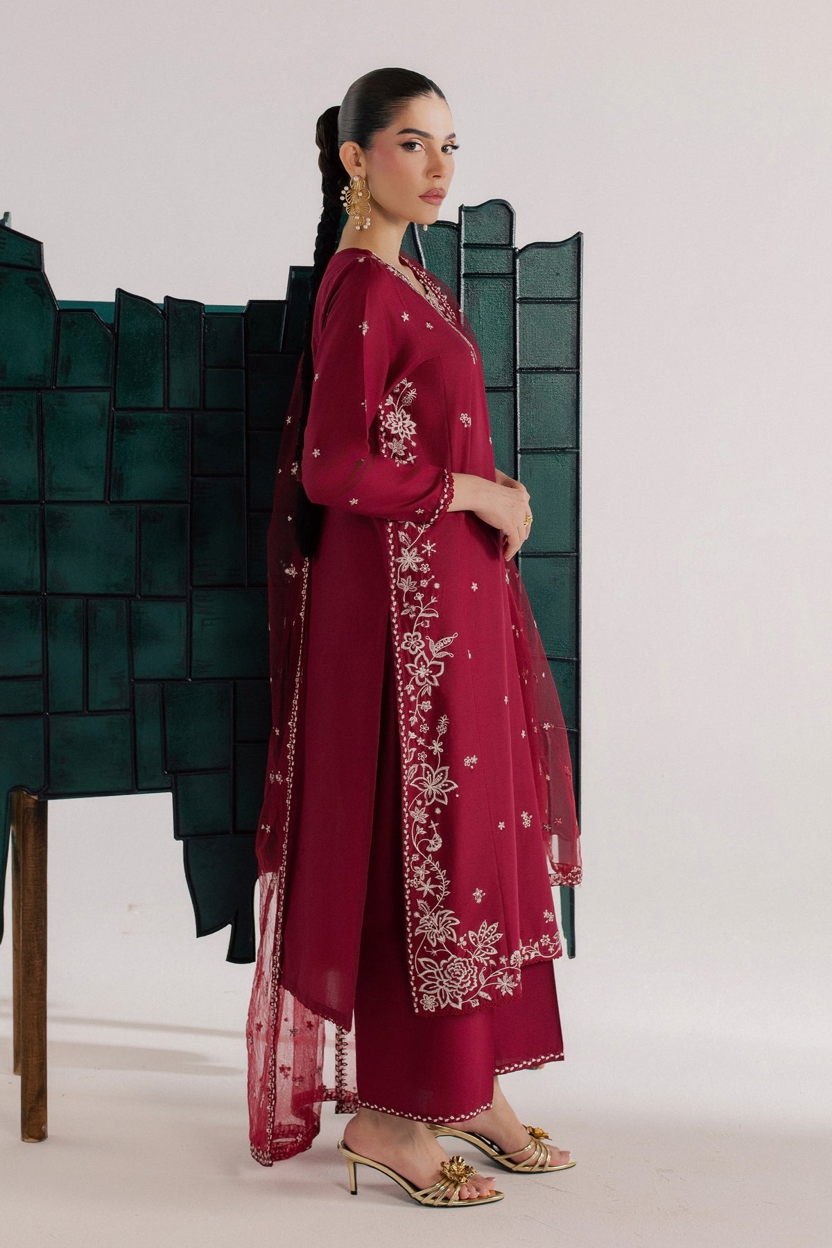  Raks 3Pc - Luxury Embroidered Lawn BATIKSS26  BATIK   XS / Beet Red / Pima Lawn-S / Beet Red / Pima Lawn-M / Beet Red / Pima Lawn-L / Beet Red / Pima Lawn-XL / Beet Red / Pima Lawn