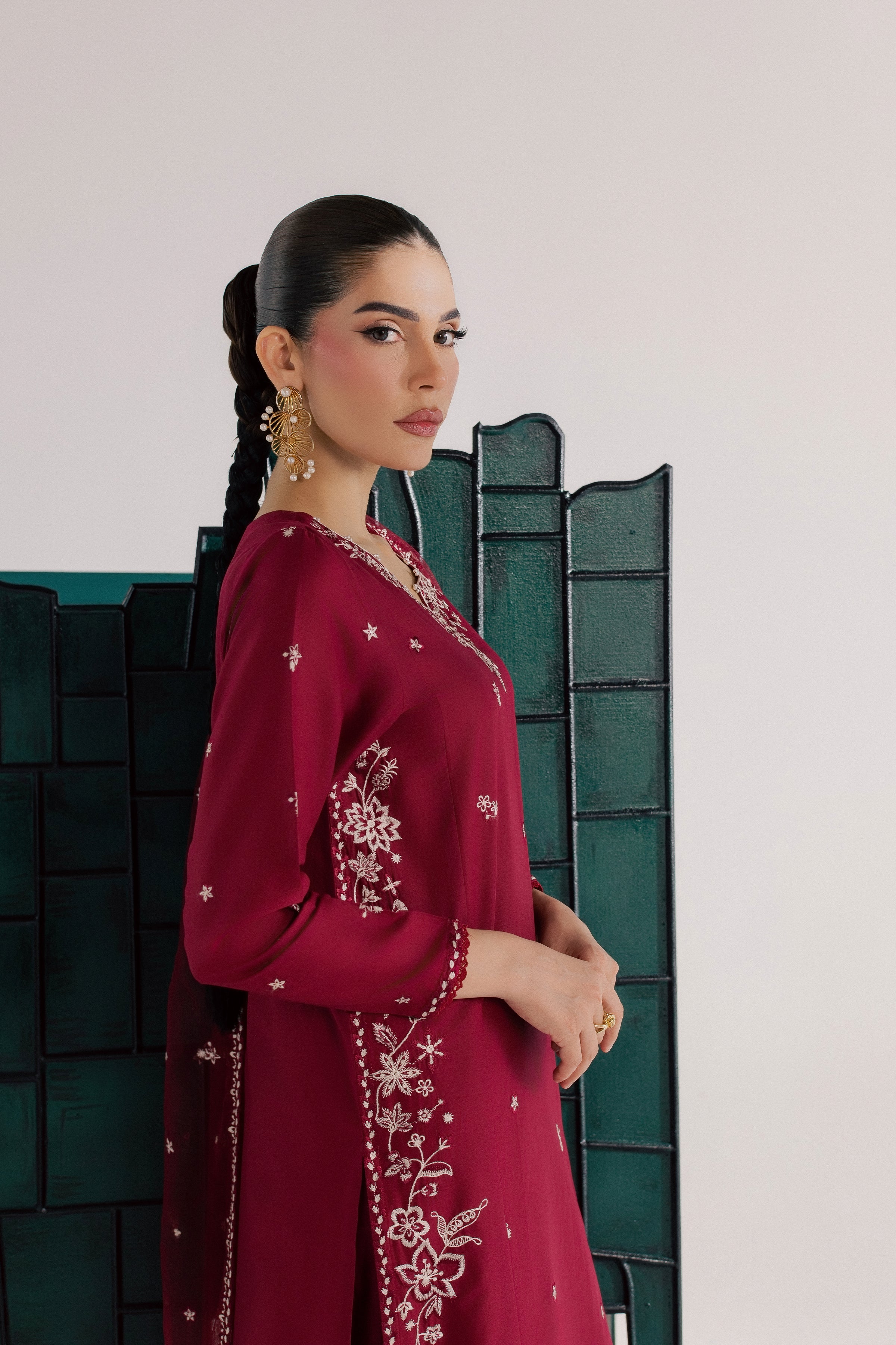  Raks 3Pc - Luxury Embroidered Lawn BATIKSS26  BATIK   XS / Beet Red / Pima Lawn-S / Beet Red / Pima Lawn-M / Beet Red / Pima Lawn-L / Beet Red / Pima Lawn-XL / Beet Red / Pima Lawn