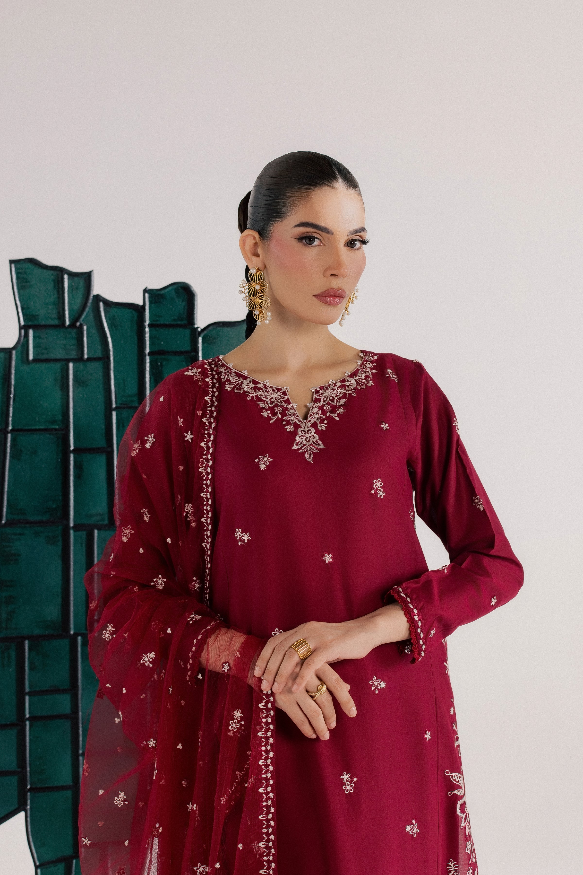  Raks 3Pc - Luxury Embroidered Lawn BATIKSS26  BATIK   XS / Beet Red / Pima Lawn-S / Beet Red / Pima Lawn-M / Beet Red / Pima Lawn-L / Beet Red / Pima Lawn-XL / Beet Red / Pima Lawn