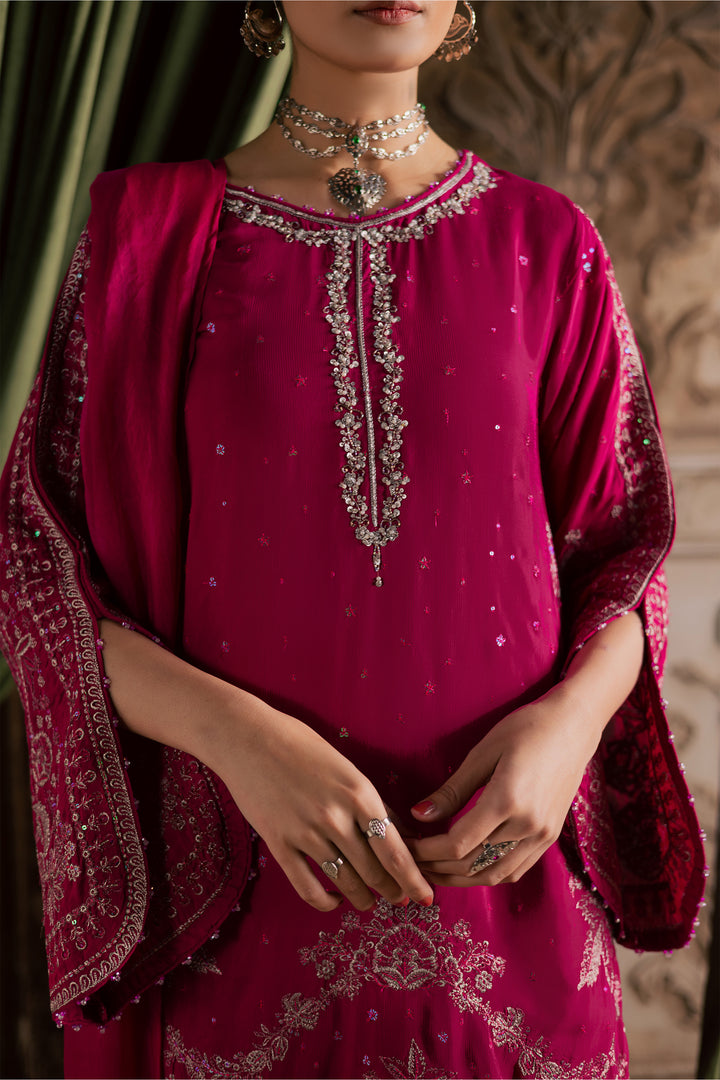  Ranya 3Pc - Festive Luxe Pret BATIKLuxePRET  BATIK   XS / Fuchsia Pink / Raw Silk-S / Fuchsia Pink / Raw Silk-M / Fuchsia Pink / Raw Silk-L / Fuchsia Pink / Raw Silk-XL / Fuchsia Pink / Raw Silk