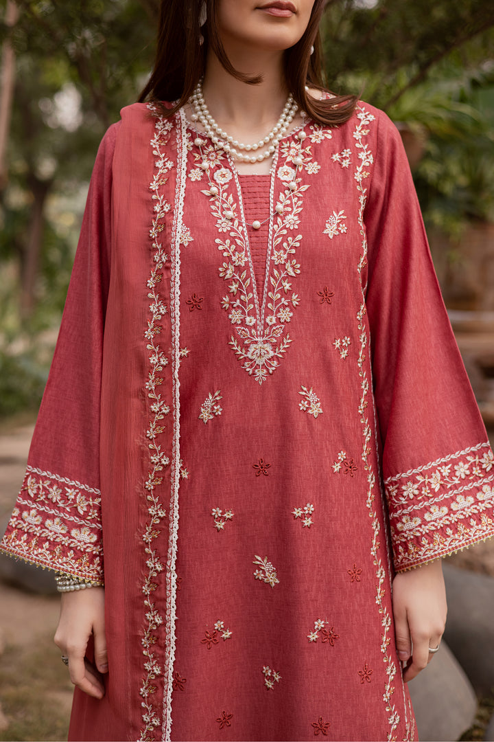  Red Carrot 3Pc - Embroidered Festive Pret BATIK WINTER PRET 2025  BATIK   XS / Carrot / Karandi-S / Carrot / Karandi-M / Carrot / Karandi-L / Carrot / Karandi-XL / Carrot / Karandi