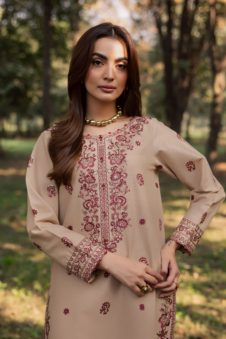  Red Merry 2Pc - Embroidered Khaddar Dress BATIK WINTER PRET 2025  BATIK   XS / Beige / Khaddar-S / Beige / Khaddar-M / Beige / Khaddar-L / Beige / Khaddar-XL / Beige / Khaddar