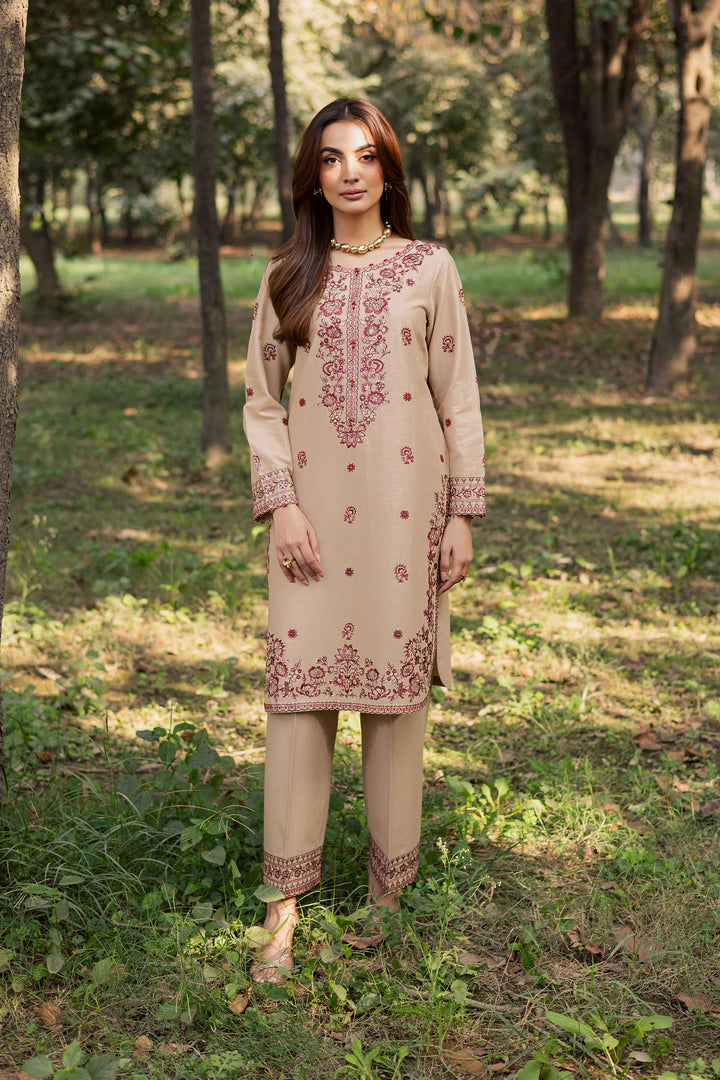  Red Merry 2Pc - Embroidered Khaddar Dress BATIK WINTER PRET 2025  BATIK   XS / Beige / Khaddar-S / Beige / Khaddar-M / Beige / Khaddar-L / Beige / Khaddar-XL / Beige / Khaddar